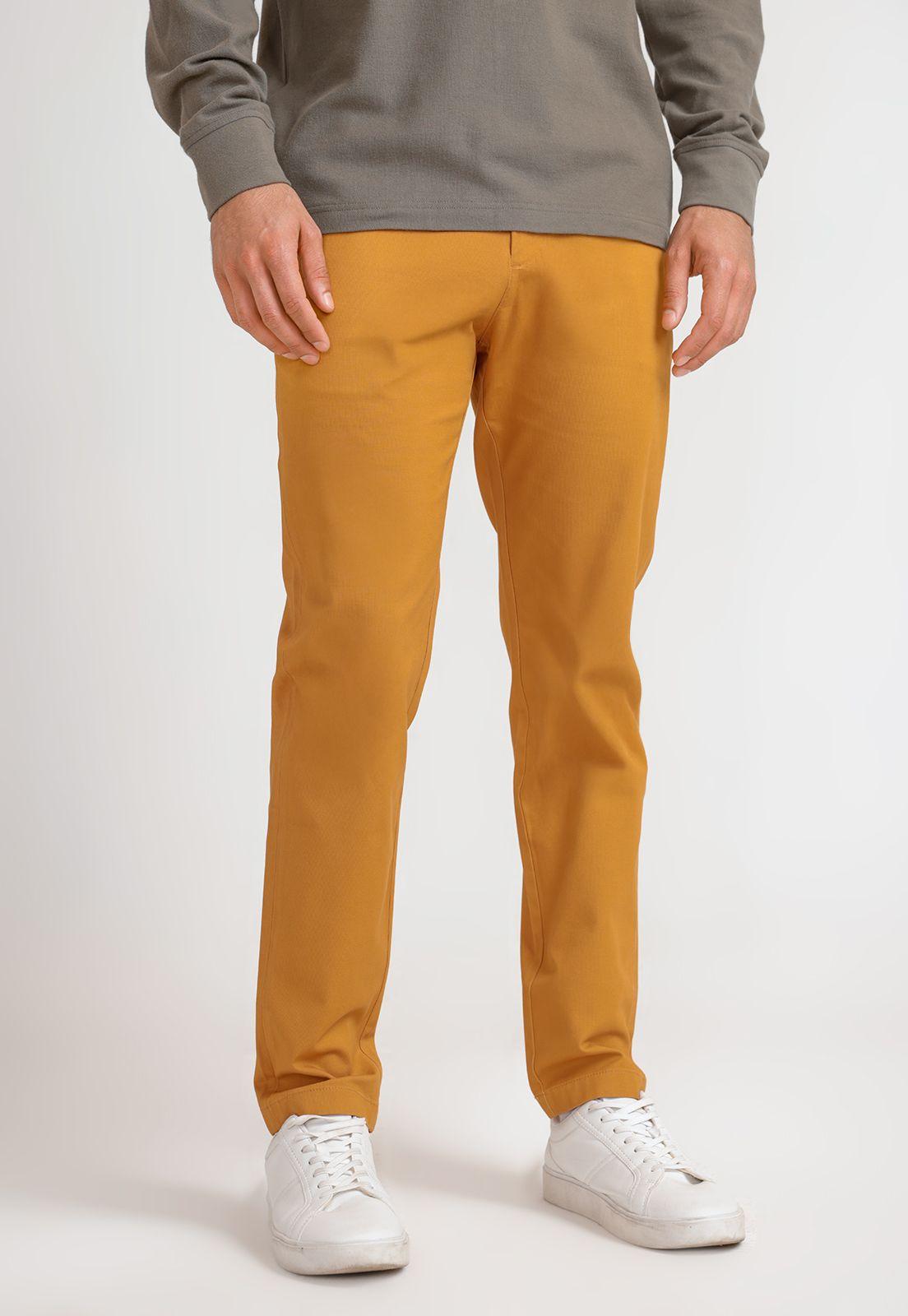 Pantalón Hombre Mostaza-0
