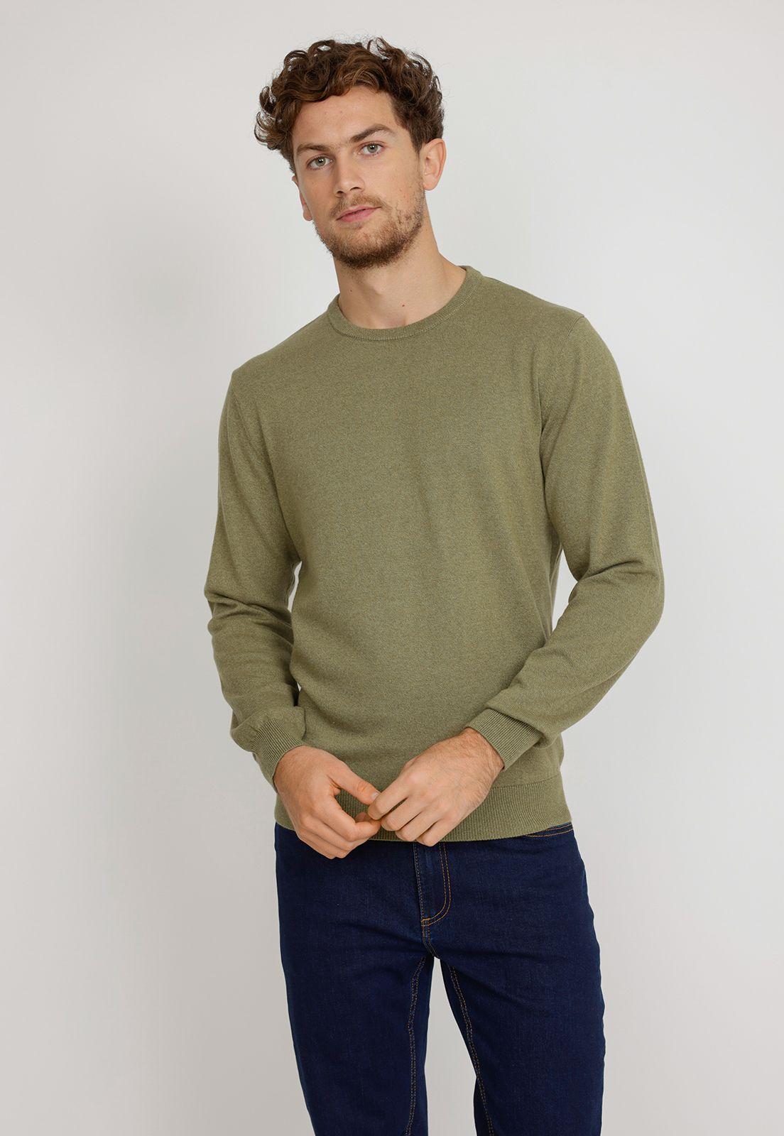 Sweater  hombre Casual Slim Fit Pascual Algodón Verde -0
