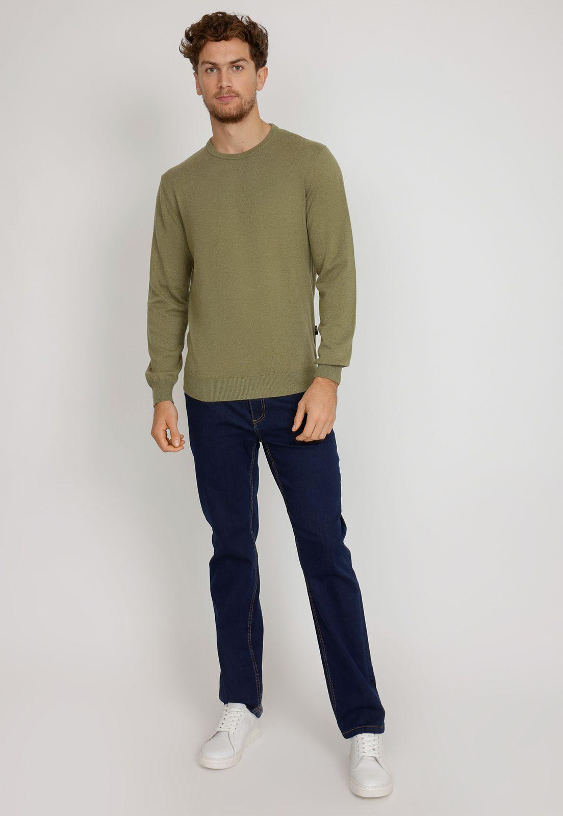 Sweater  hombre Casual Slim Fit Pascual Algodón Verde -3