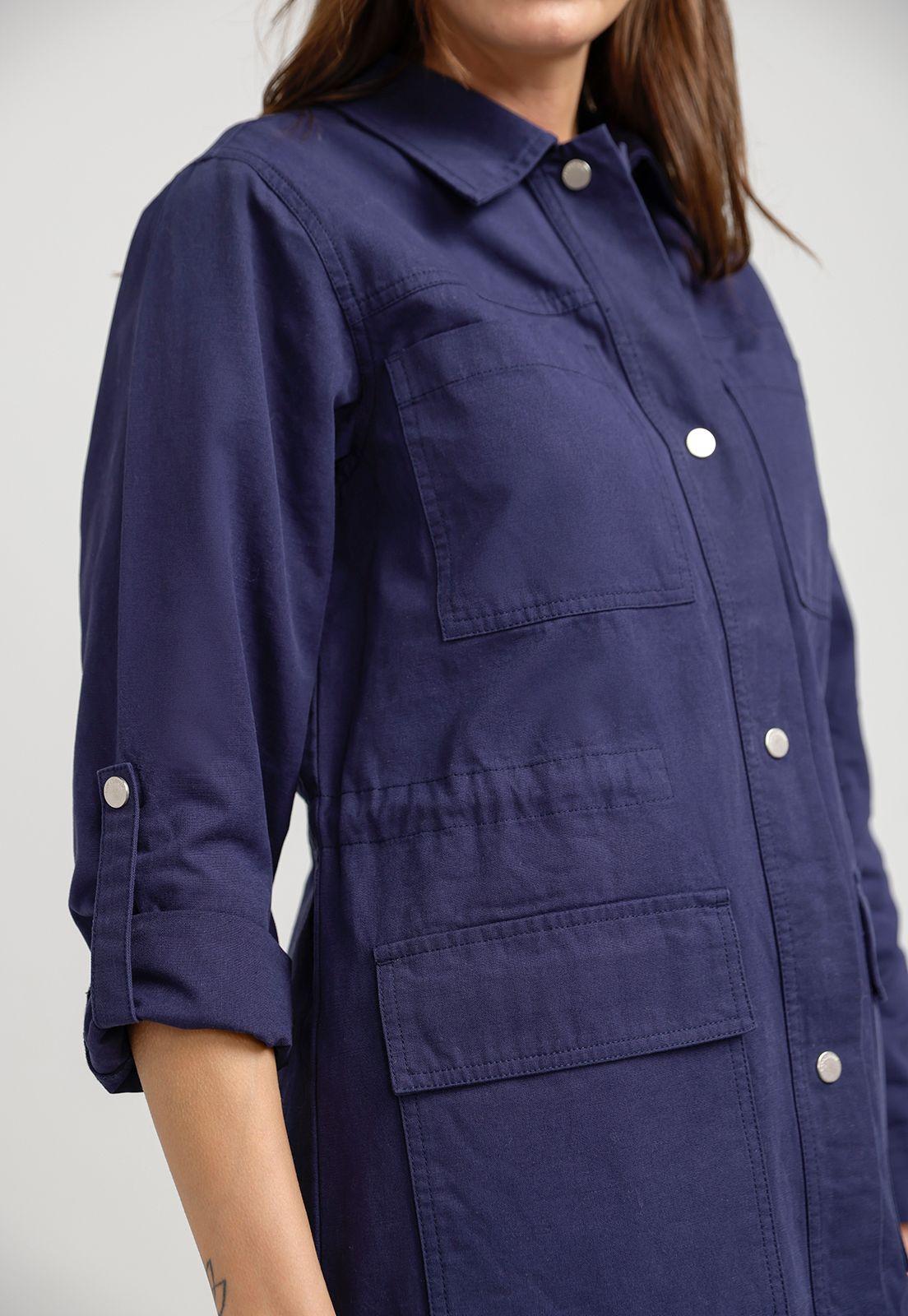 Chaqueta Mujer Hidra Algodón Azul-2