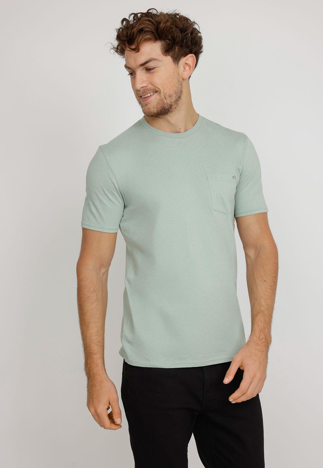 Polera Manga Corta hombre Slim Fit Marcus Algodón Verde-0