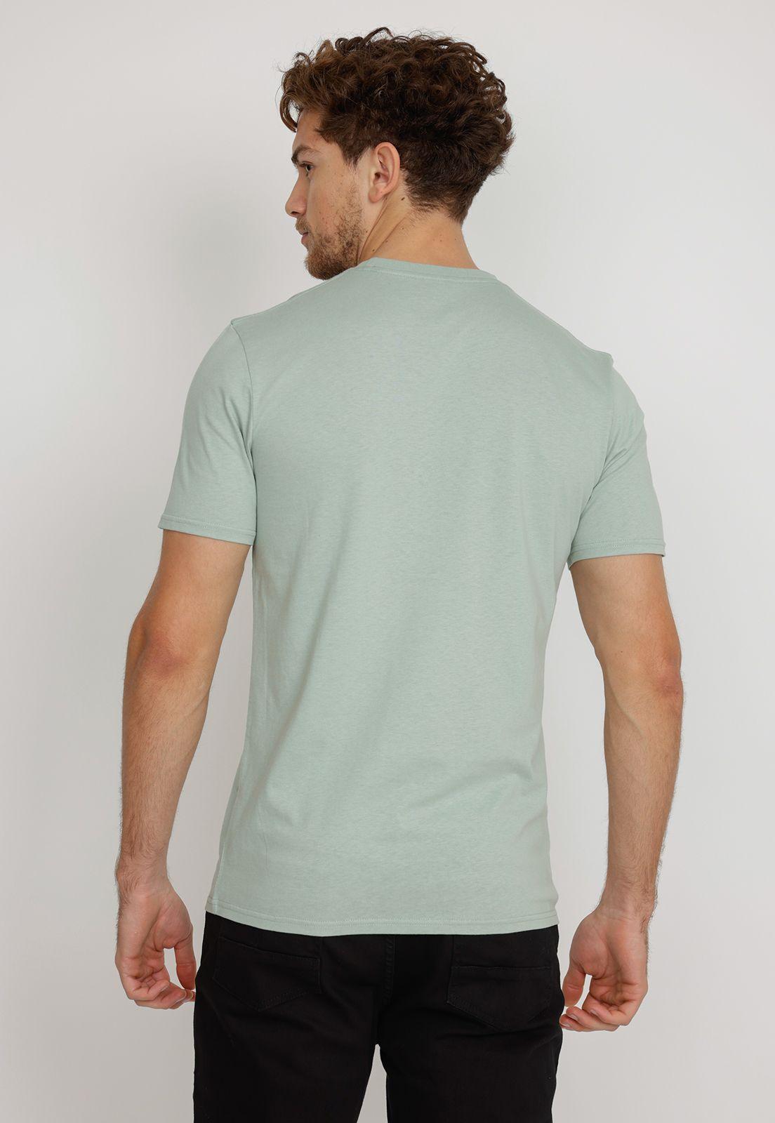 Polera Manga Corta hombre Slim Fit Marcus Algodón Verde-1