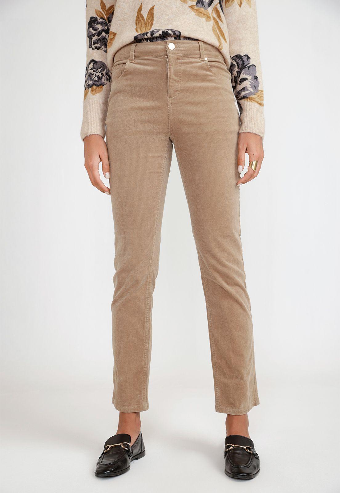 Pantalón Mujer Helea Cotelé Camel-0
