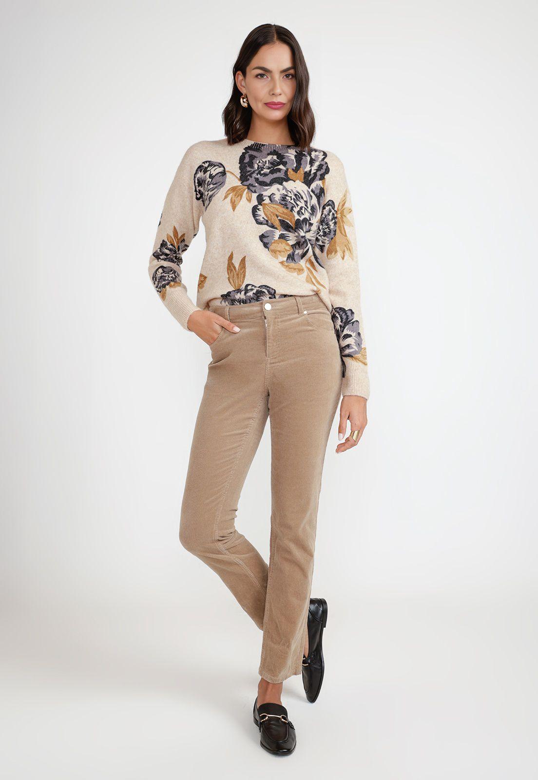 Pantalón Mujer Helea Cotelé Camel-2