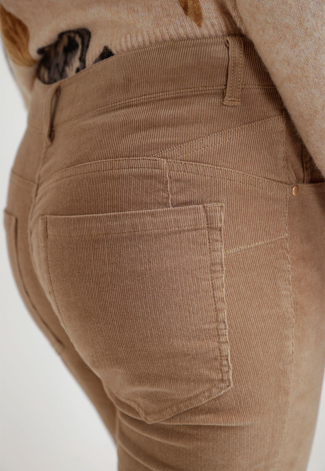 Pantalón Mujer Helea Cotelé Camel-3