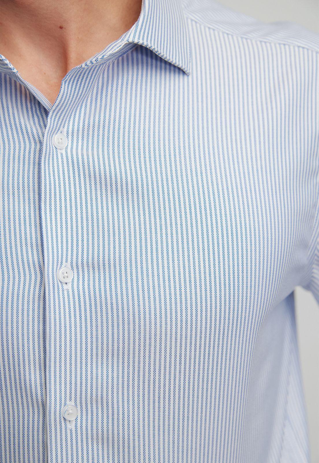 Camisa formal manga larga azul brillante  Easy care (cuidado fácil)-2