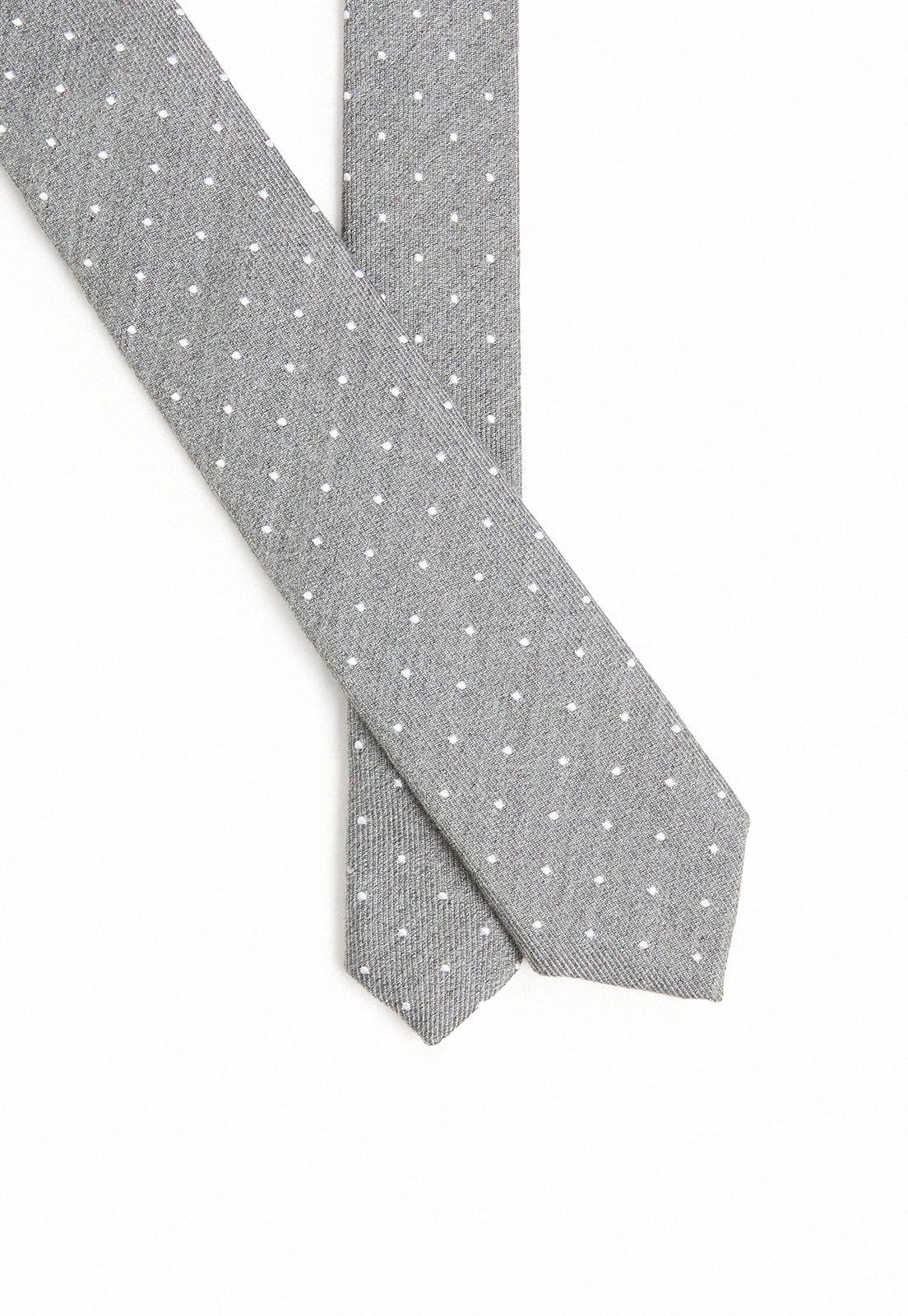 Corbata De Hombre Puntos Gris-1