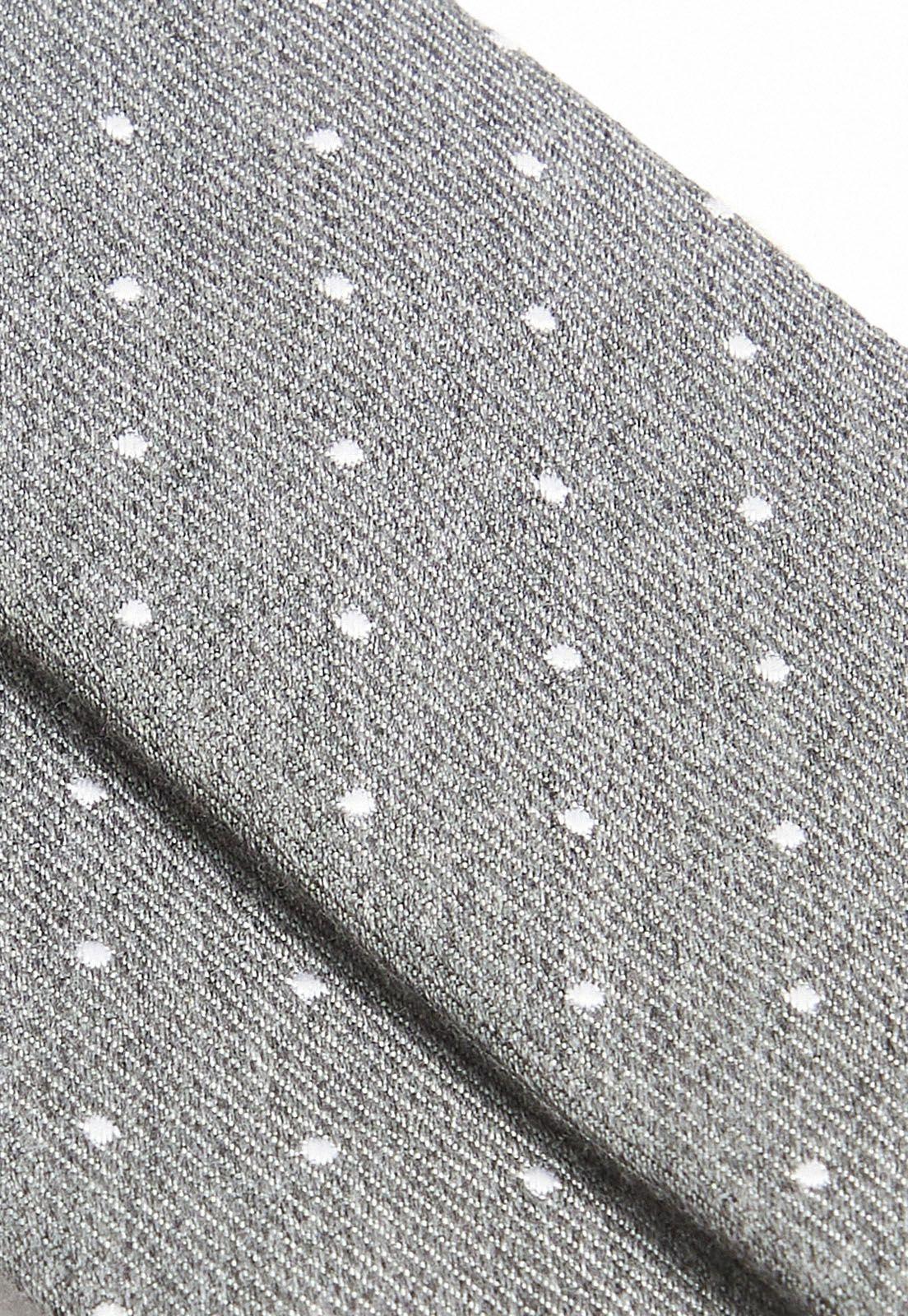 Corbata De Hombre Puntos Gris-3