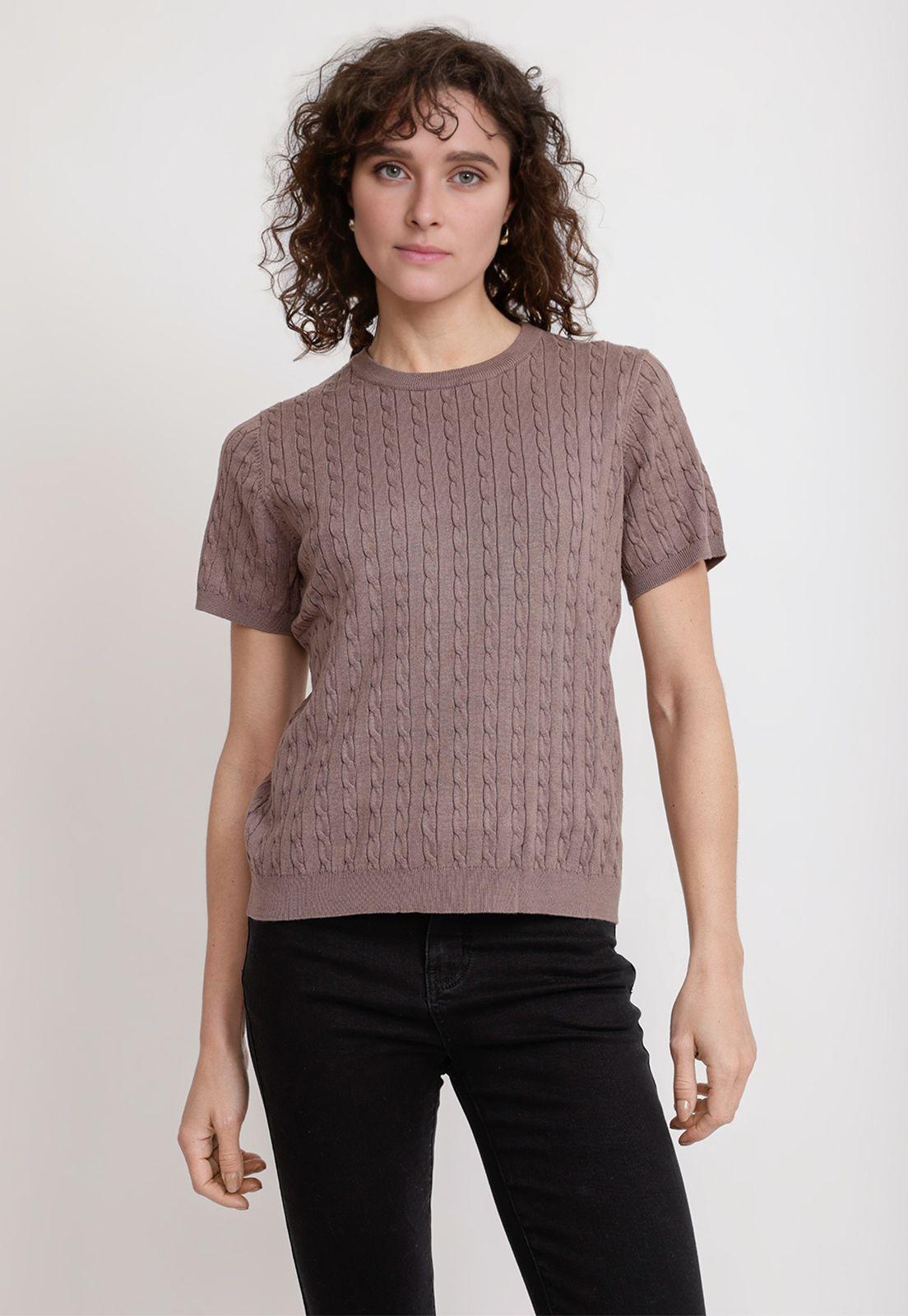 Tejido Taupe Alanis Mujer-0