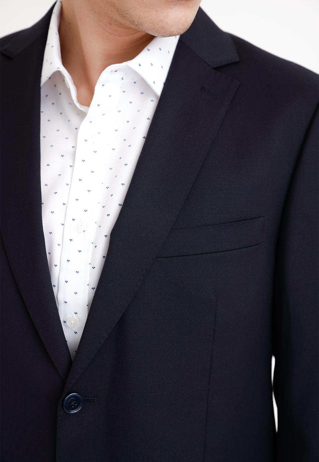 Chaqueta Formal Hombre Lana S100'S  Regular Mix&Color Azul-2