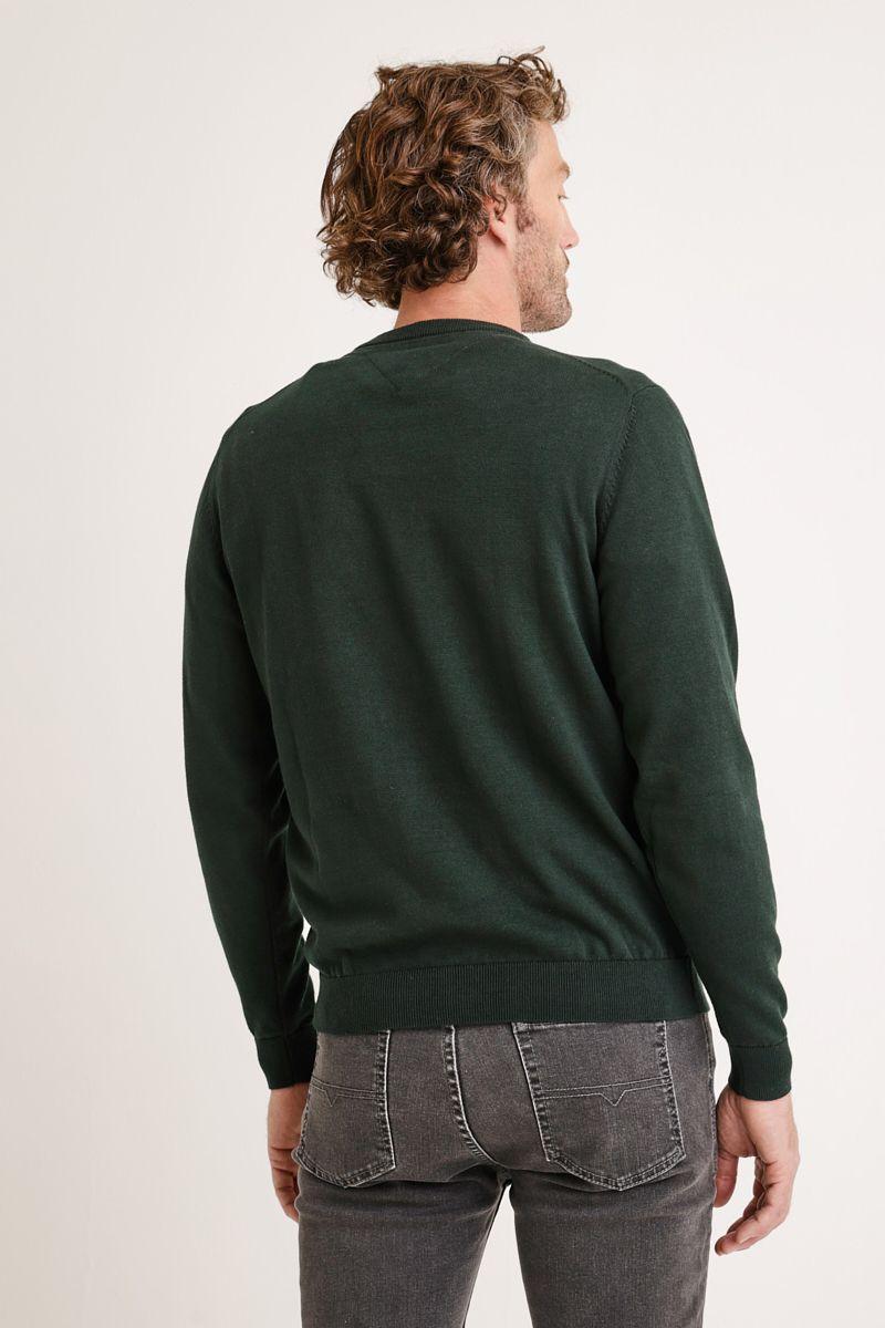 Sweater Hombre Algodón Slim Liso Phelps Verde-1