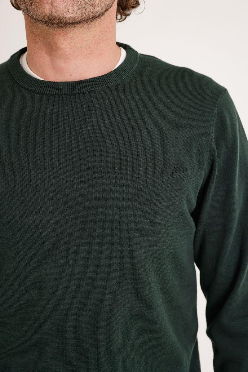Sweater Hombre Algodón Slim Liso Phelps Verde-2