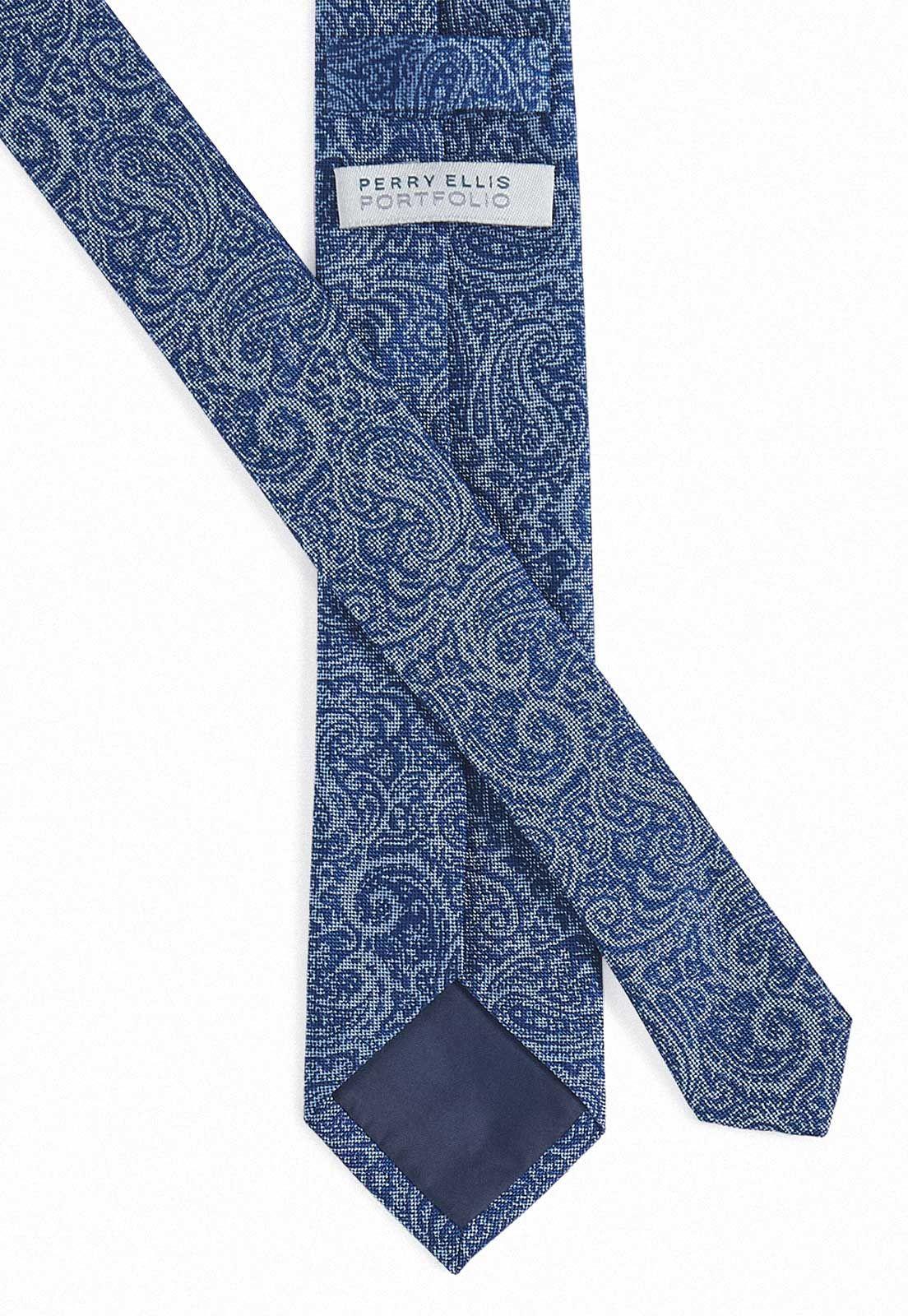 Corbata Tela Seda Fantasía Azul Resist Spill-2