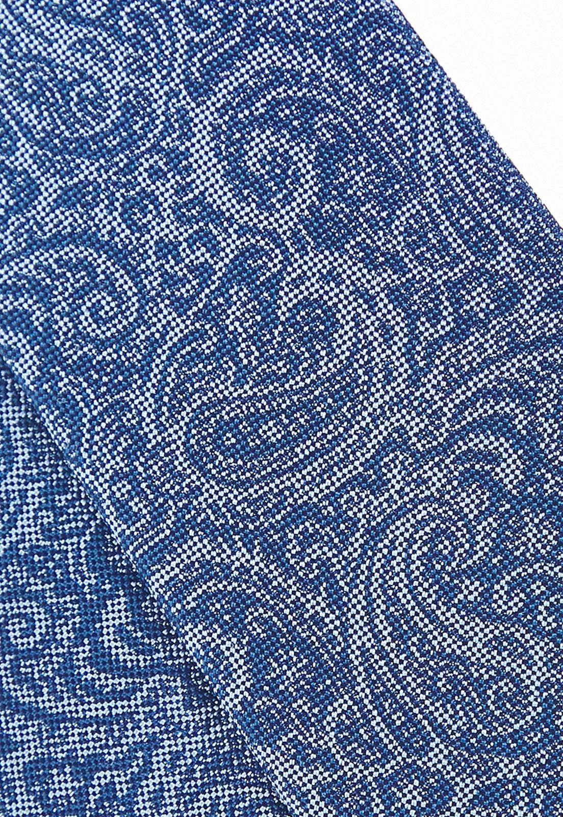 Corbata Tela Seda Fantasía Azul Resist Spill-3