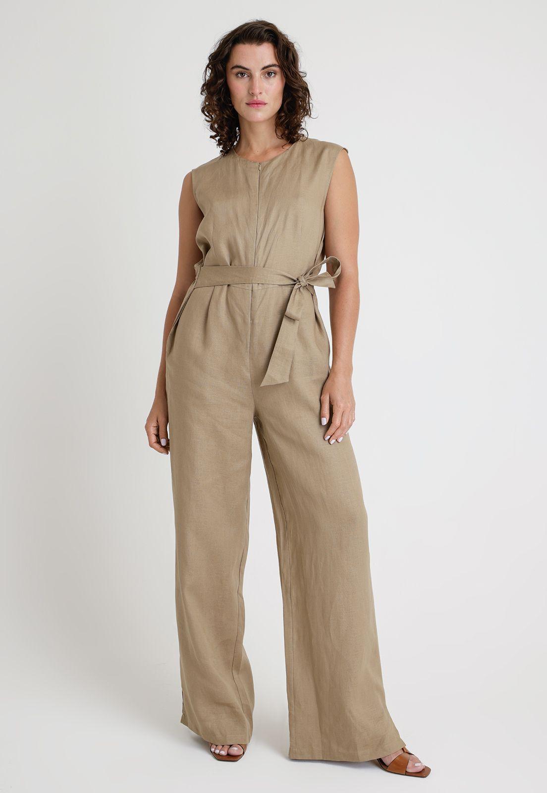 Enterito De Mujer Modelo Rodas Color Taupe-0