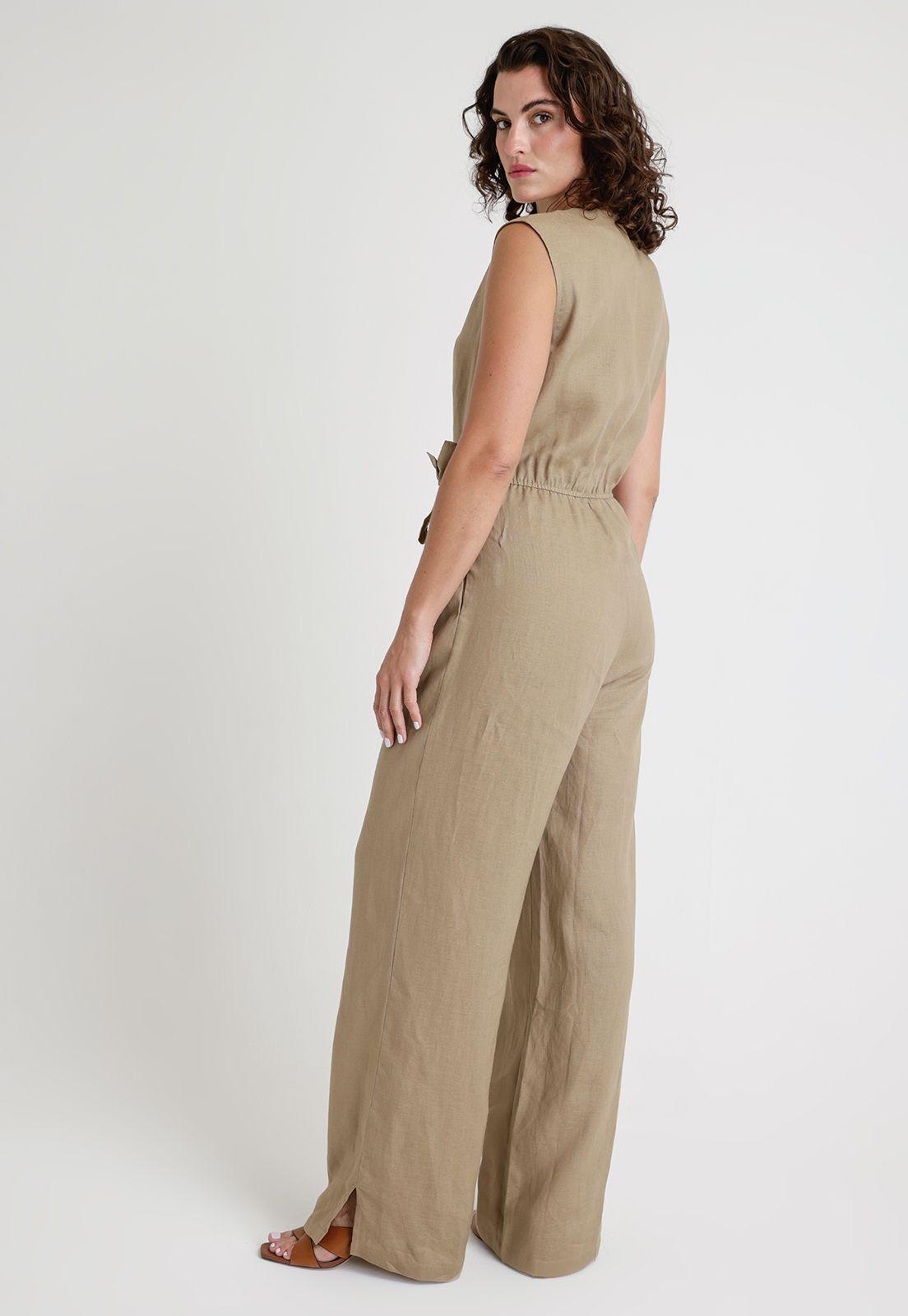 Enterito De Mujer Modelo Rodas Color Taupe-1