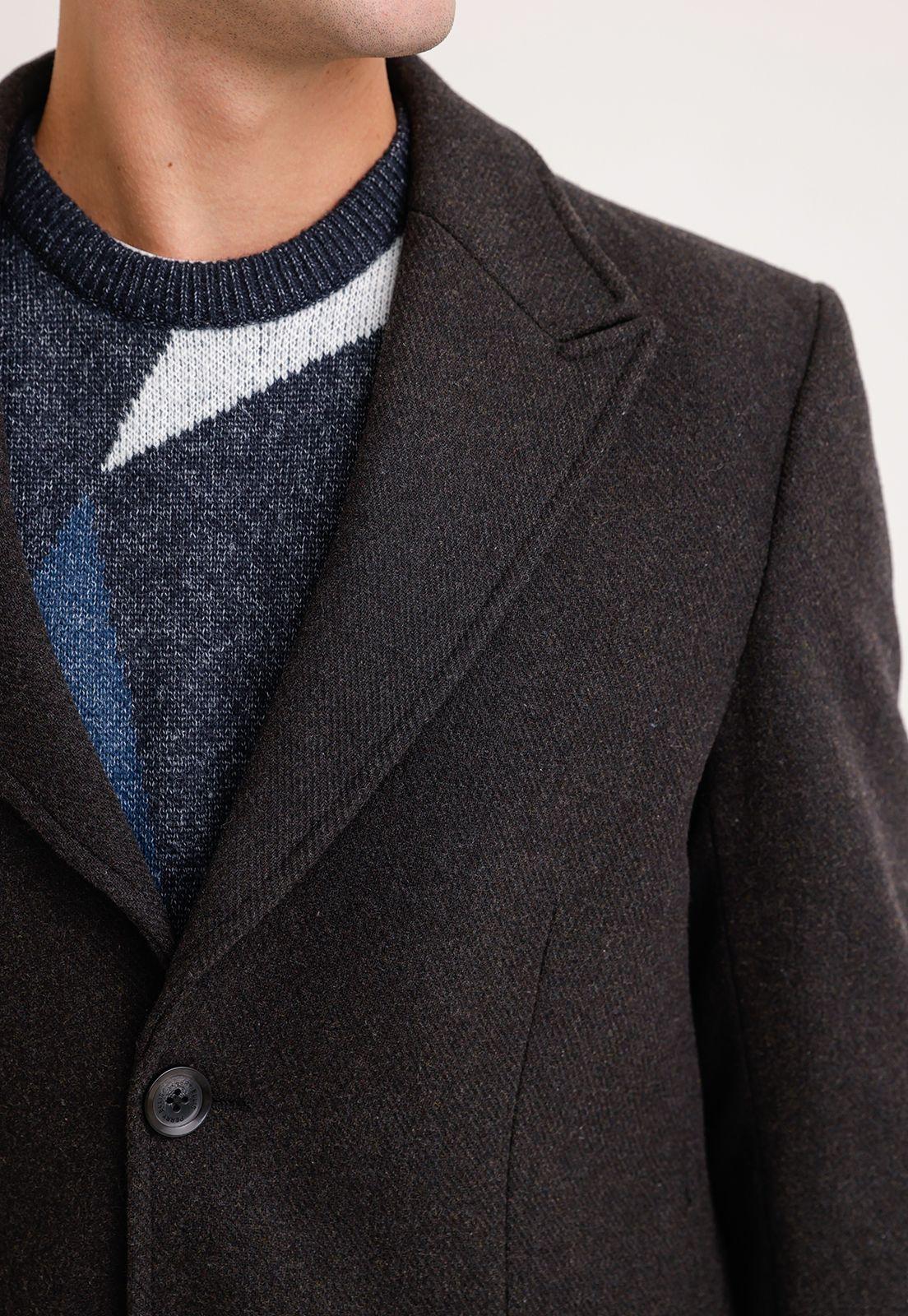 Abrigo Hombre Lana Twill Marengo-2