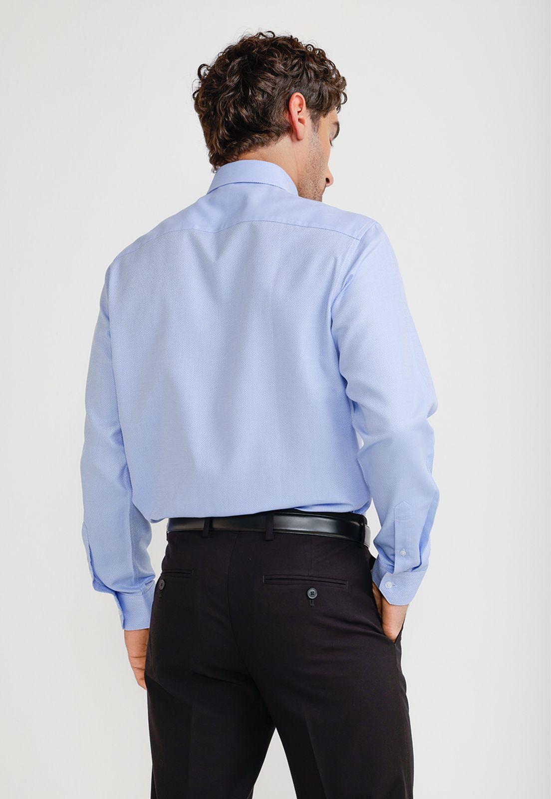 Camisa Hombre Formal Algodón Azul Claro-1