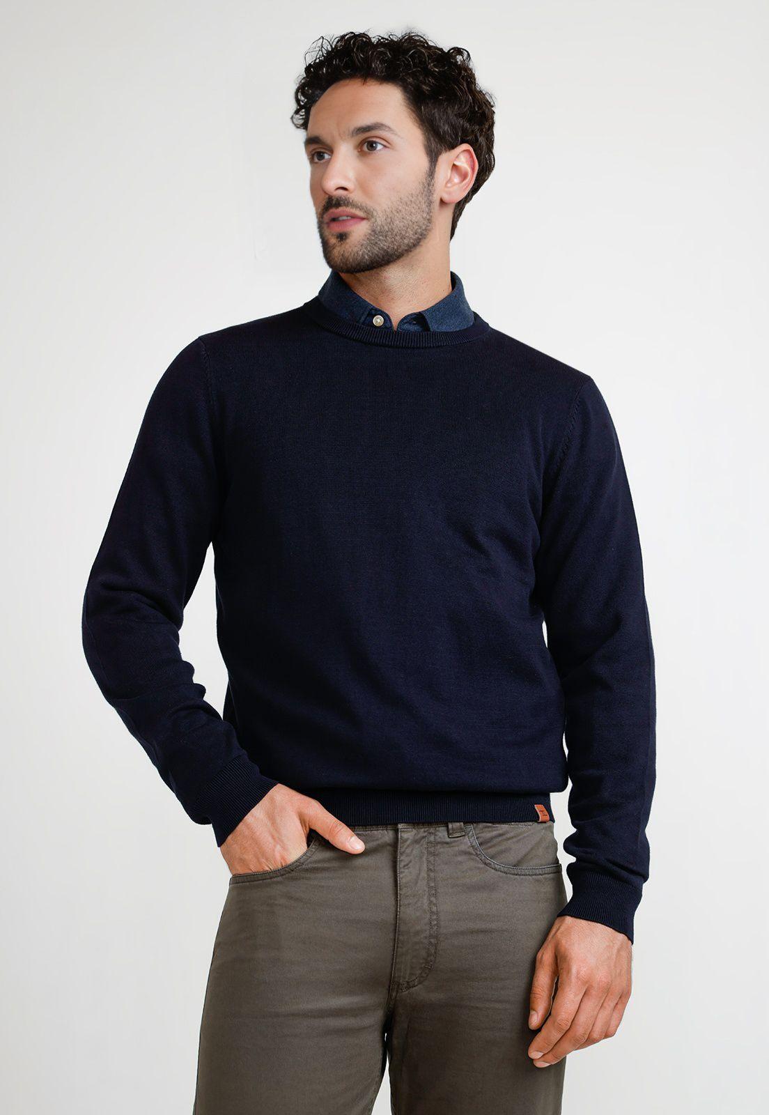 Sweater Hombre Cuello C Phelps Azul Marino-0