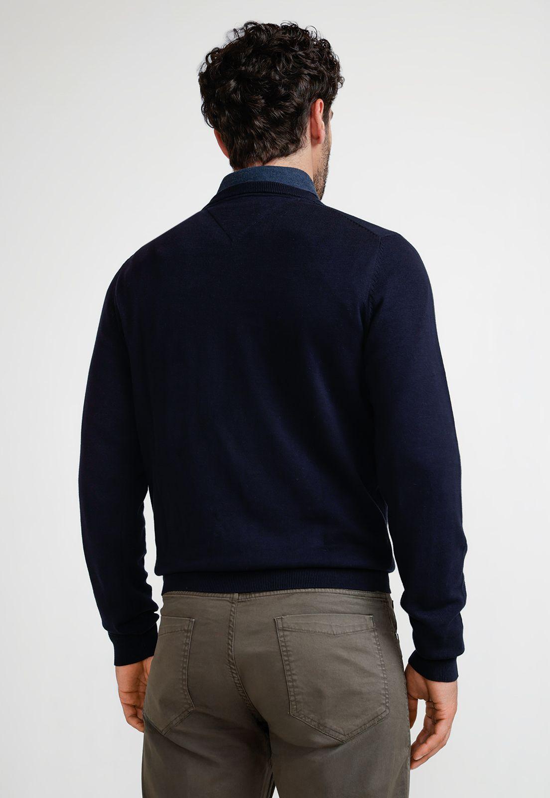 Sweater Hombre Cuello C Phelps Azul Marino-1