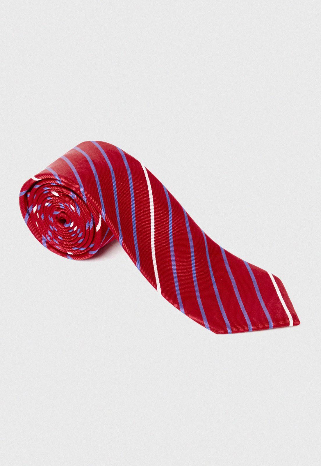 Corbata hombre Formal Executive Seda Rojo -0