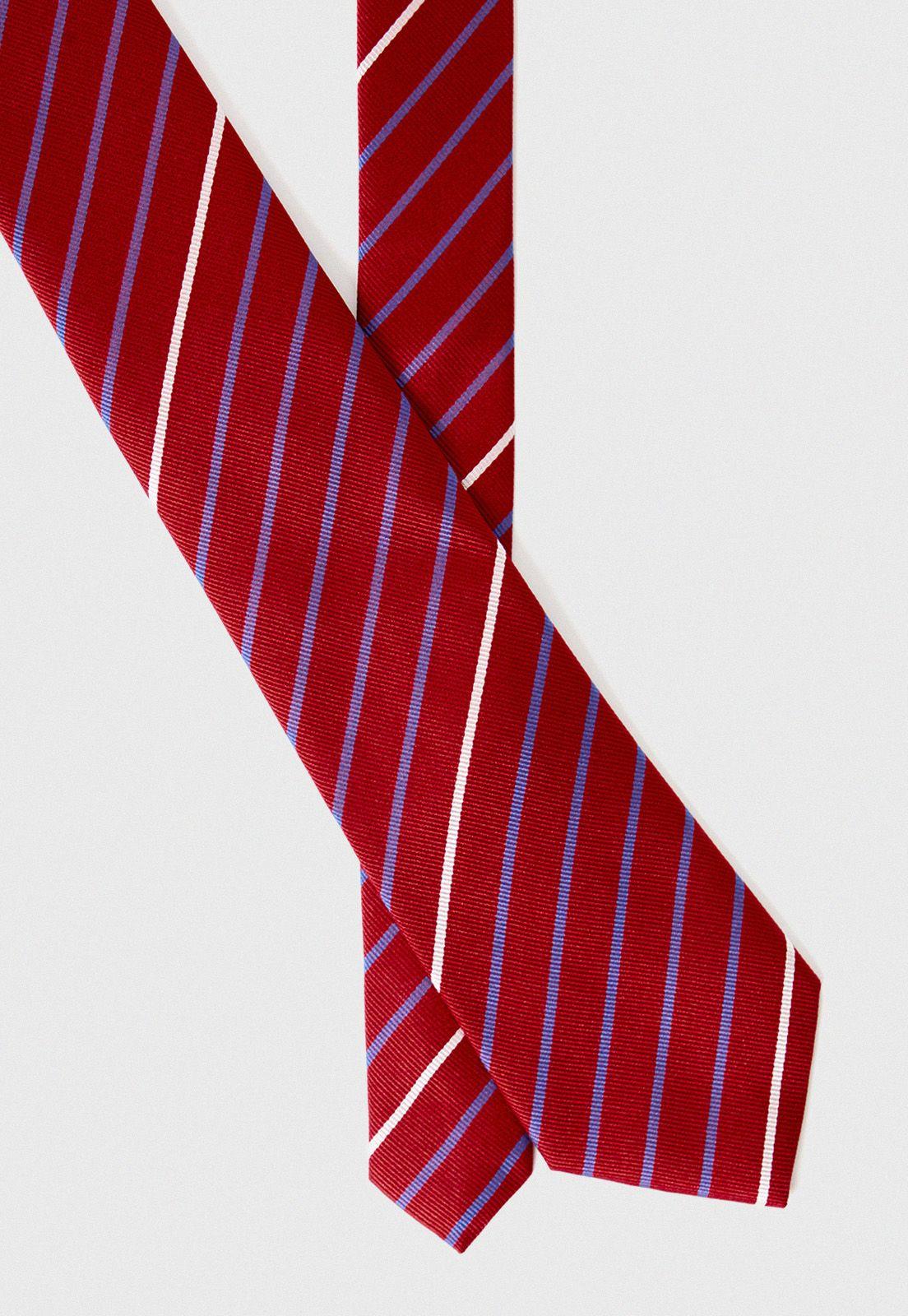 Corbata hombre Formal Executive Seda Rojo -1