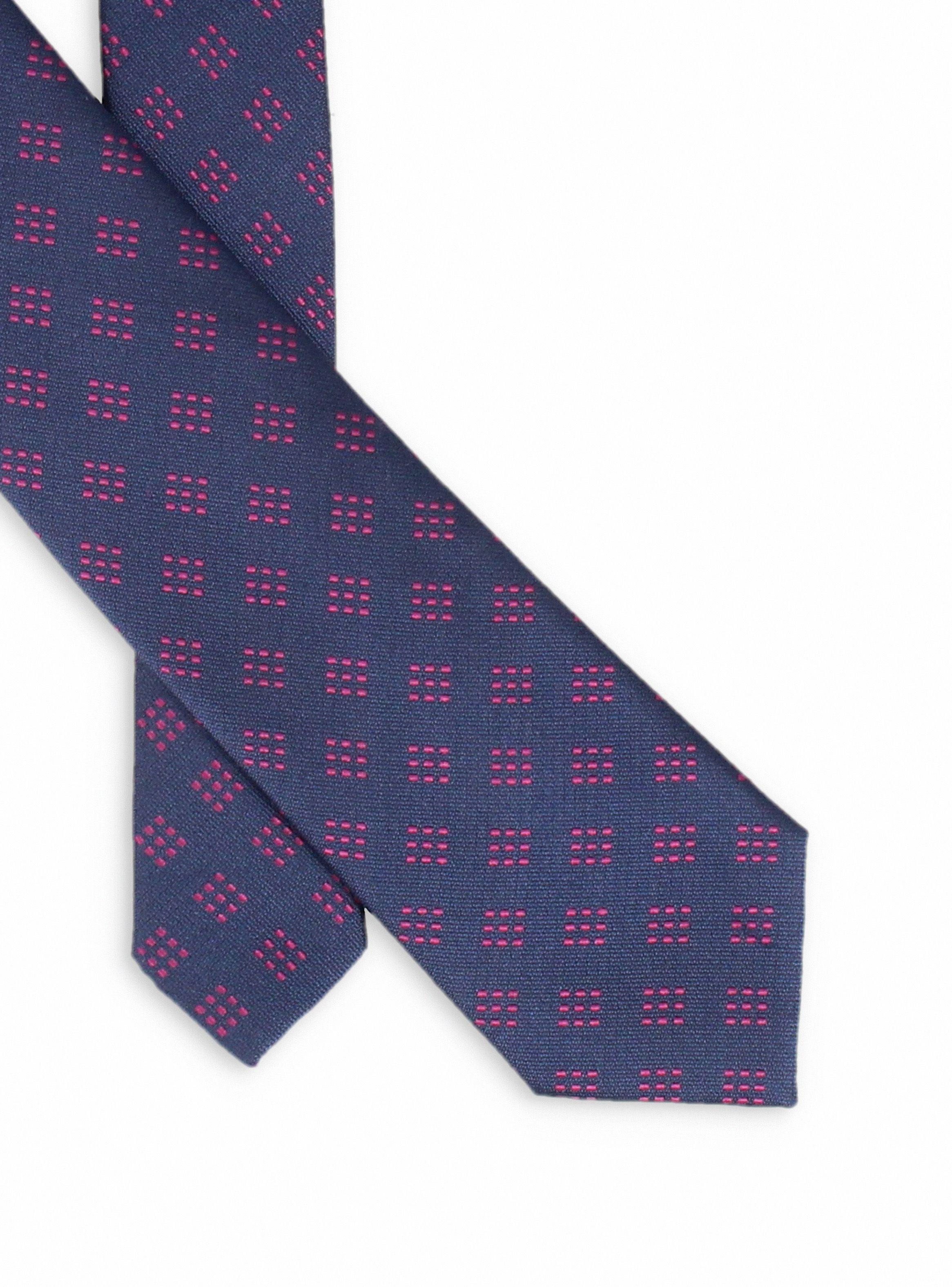 Corbata fantasía navy y fucsia resist spill-1