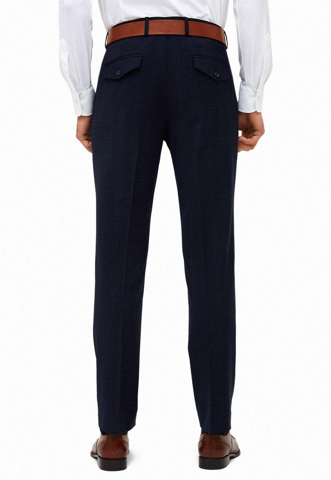 Pantalón Suit Separates Cuadros Navy-1