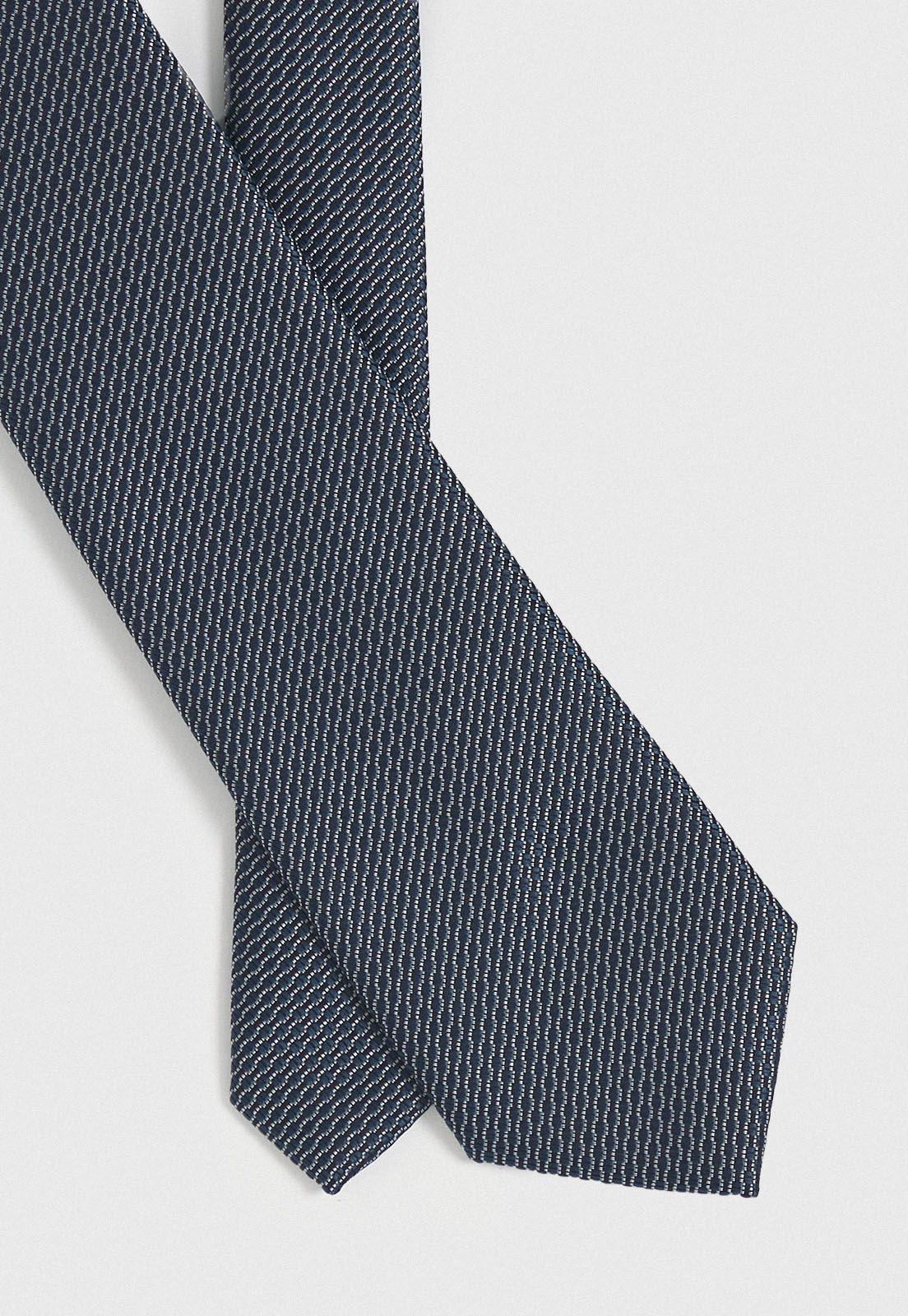 Corbata Formal Hombre Microfibra Microdiseño Graduación Azul Marino-1