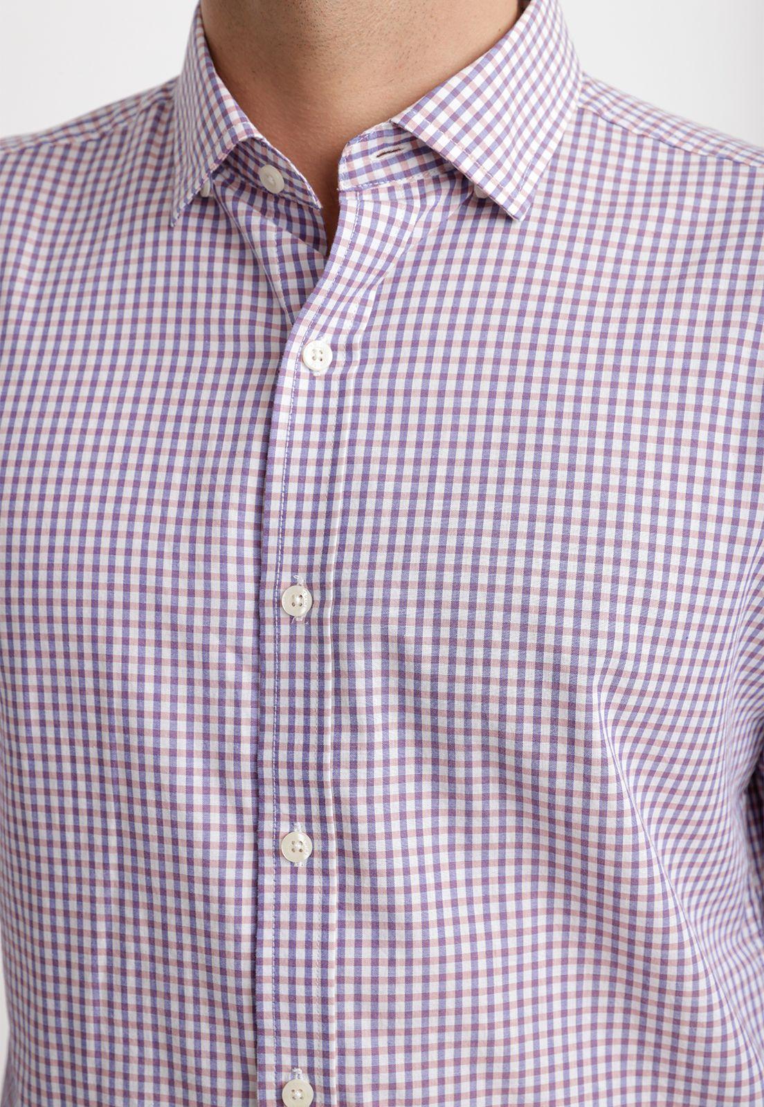Camisa Cuadros Algodón Baudilio Coral-2