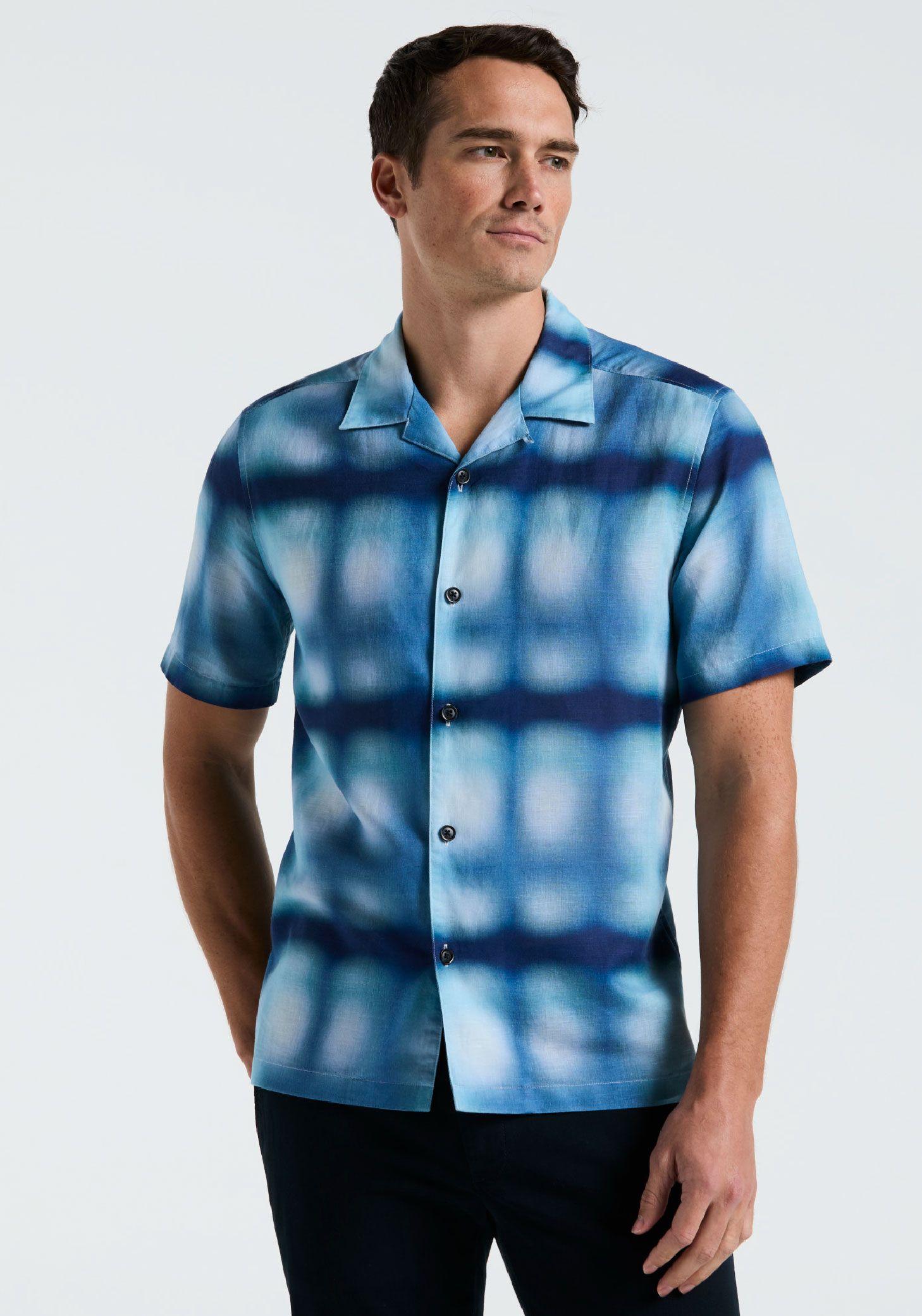 Camisa Hombre Lino Manga Corta Denim 4KSW7019-0