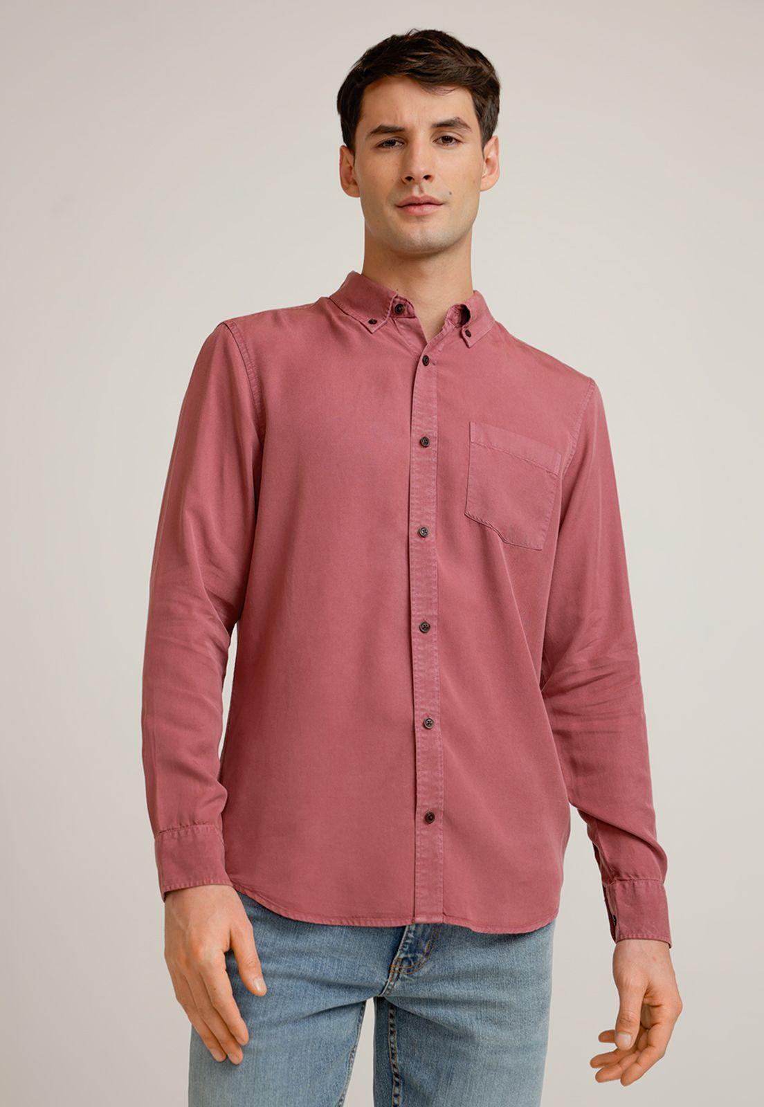 Camisa Hombre Manga Larga Lyocell Rouge-0