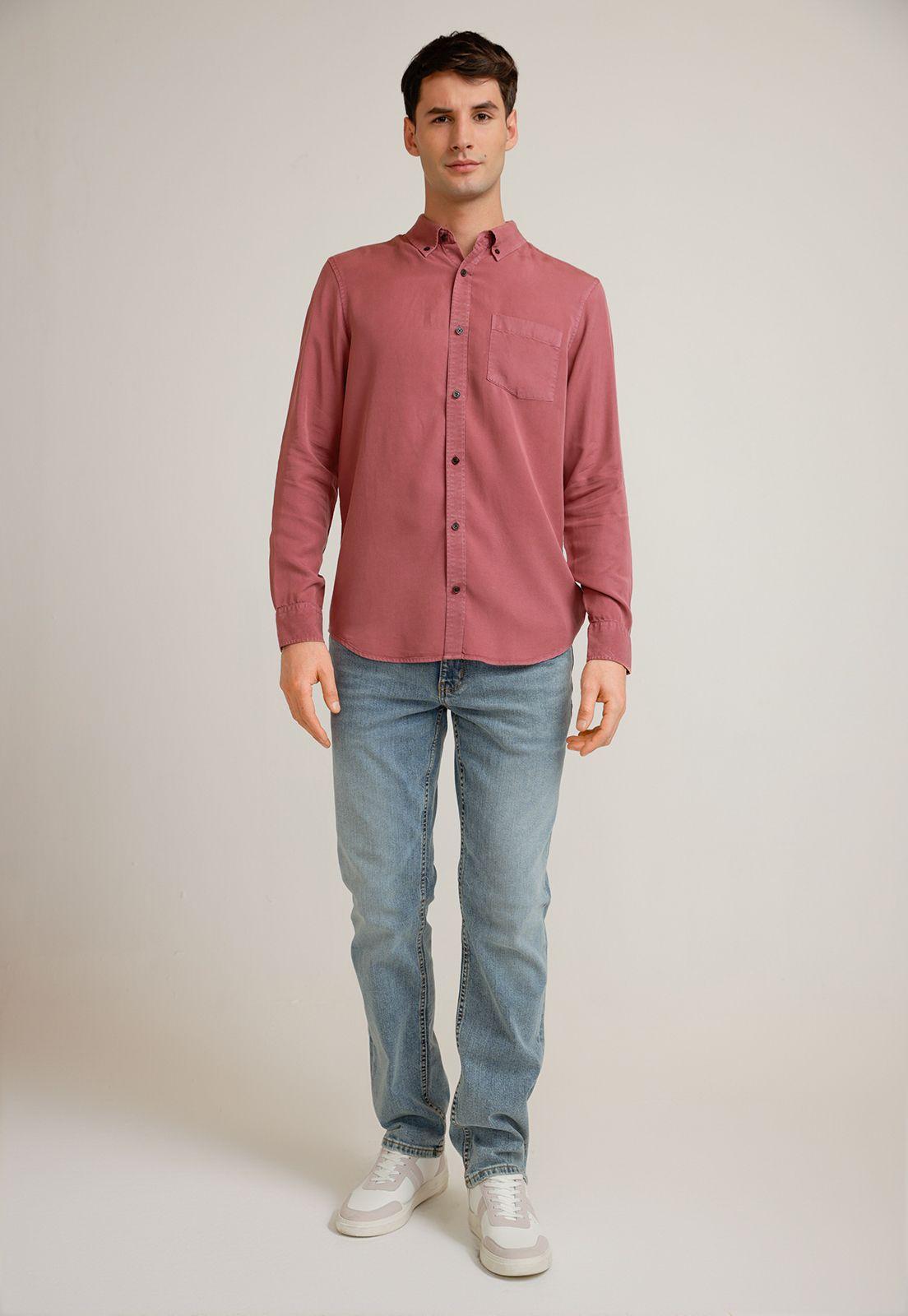 Camisa Hombre Manga Larga Lyocell Rouge-3