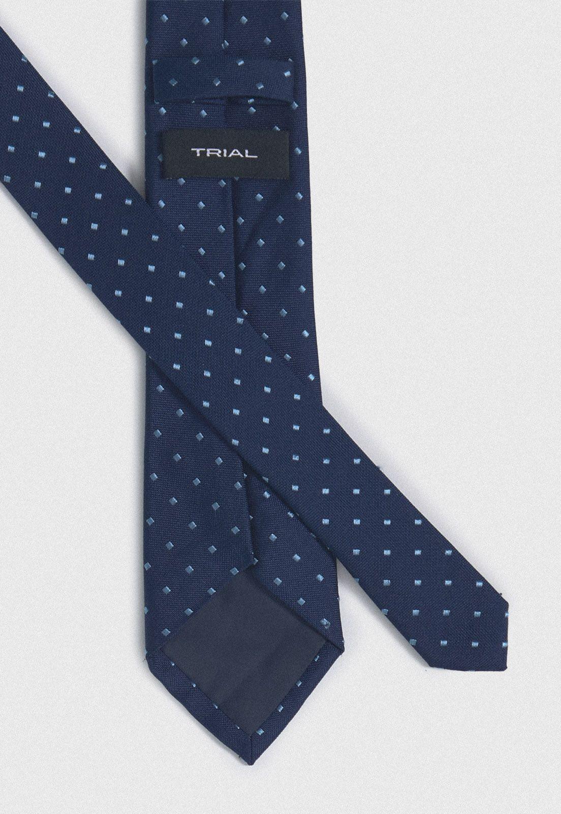 Corbata Formal Hombre Mezcla Seda Algodón Liso Executive Azul Marino-2