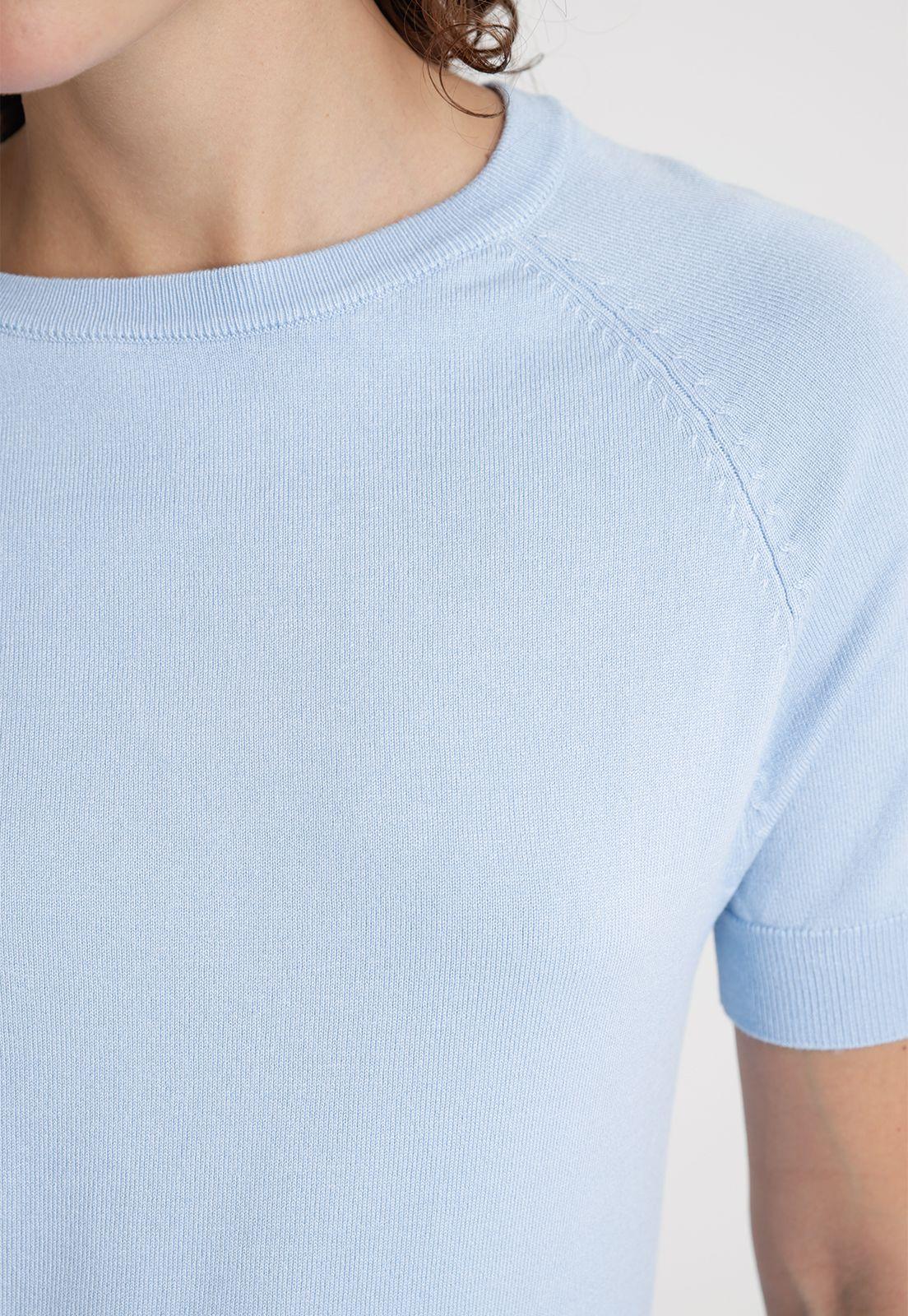 Polera De Mujer Modelo Nidos Color Celeste-2