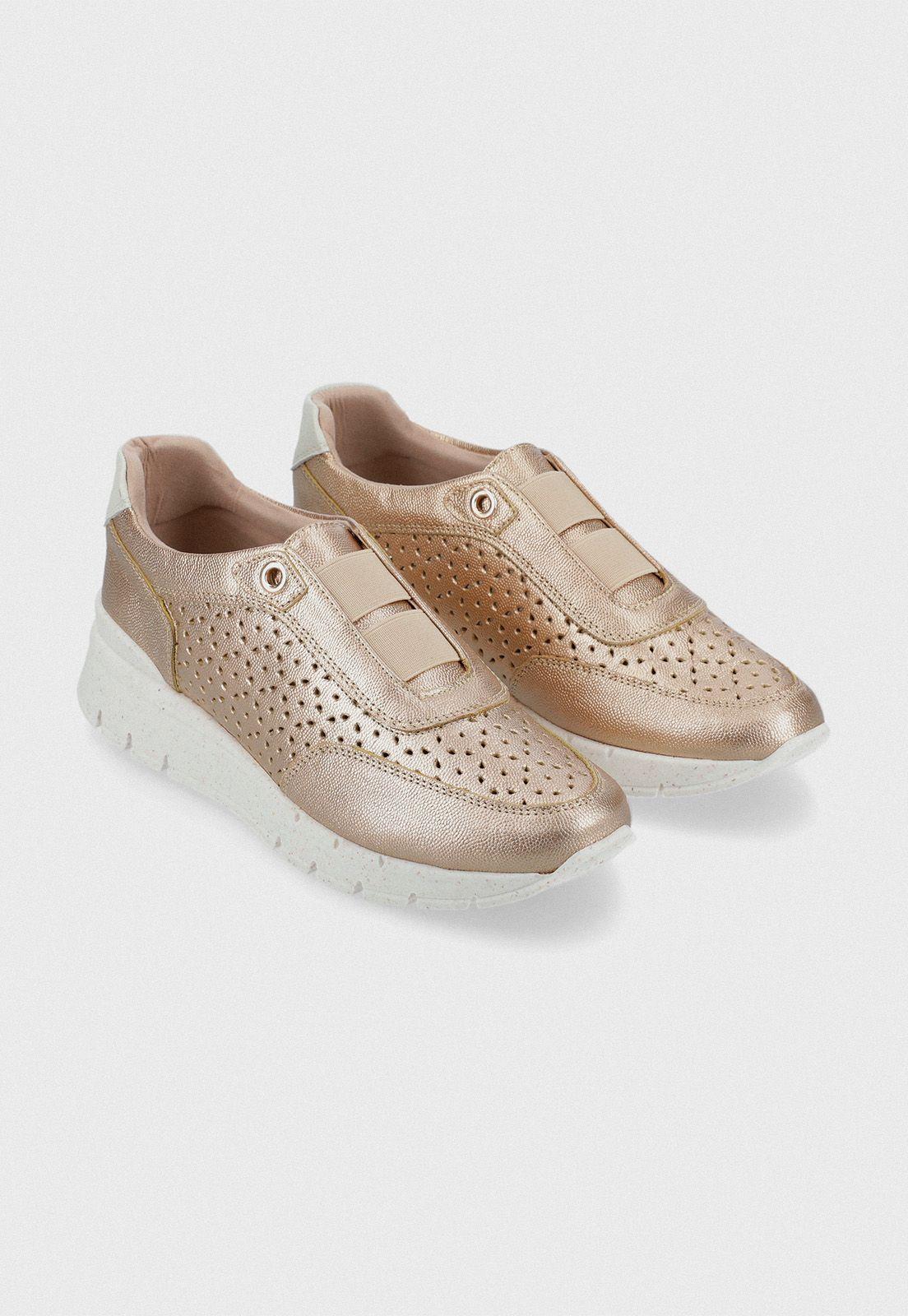Zapatilla De Mujer Modelo Alb W 119 Color Bronce-2