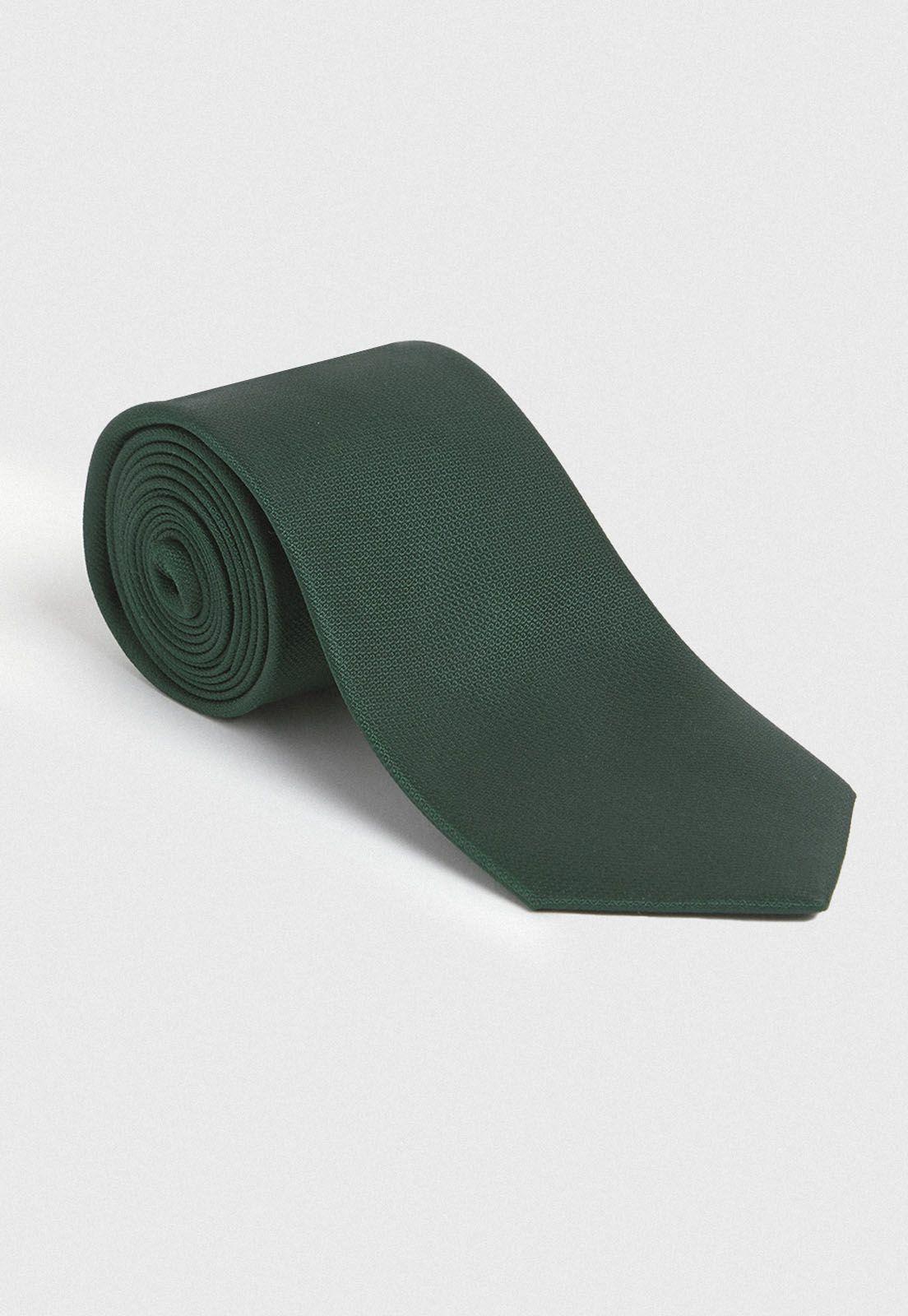 Corbata Formal Hombre Seda Diseño Travel Verde-2