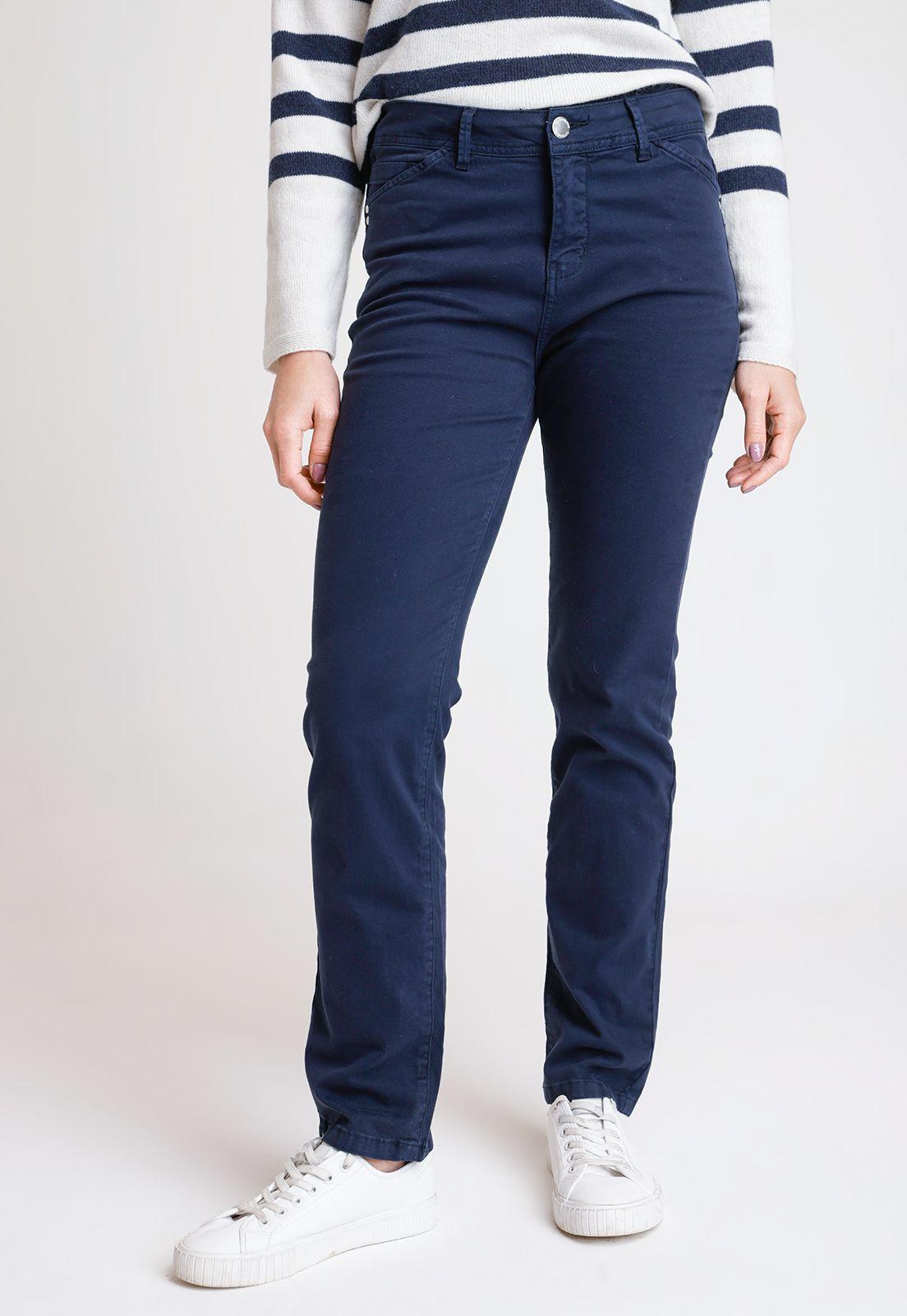 Pantalón De Mujer Modelo Ely Color Marino-0