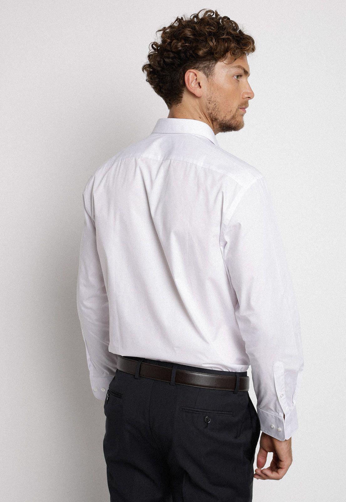 Camisa Formal Hombre Slim Fit Executive B Algodón Blanco-1