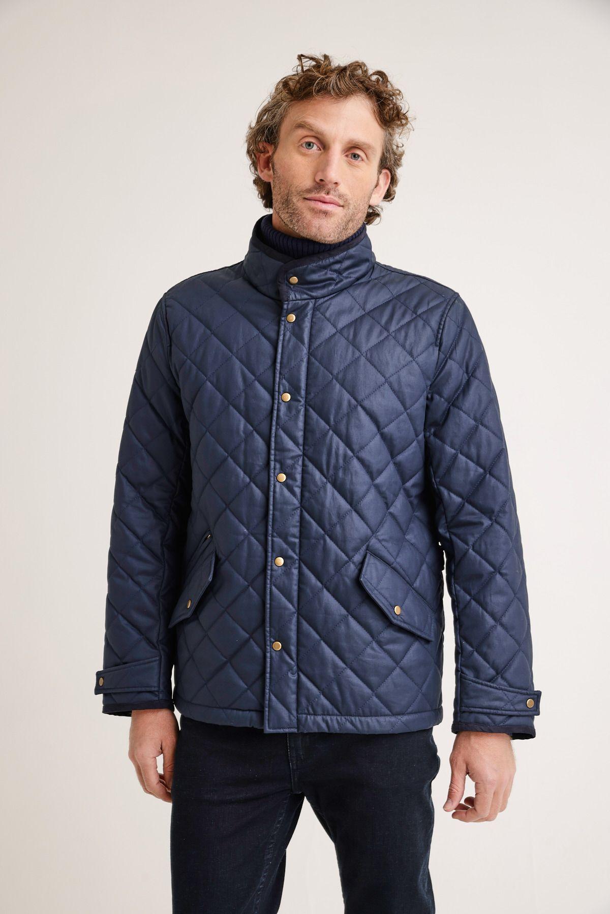 Parka hombre acolchada azul marino-0