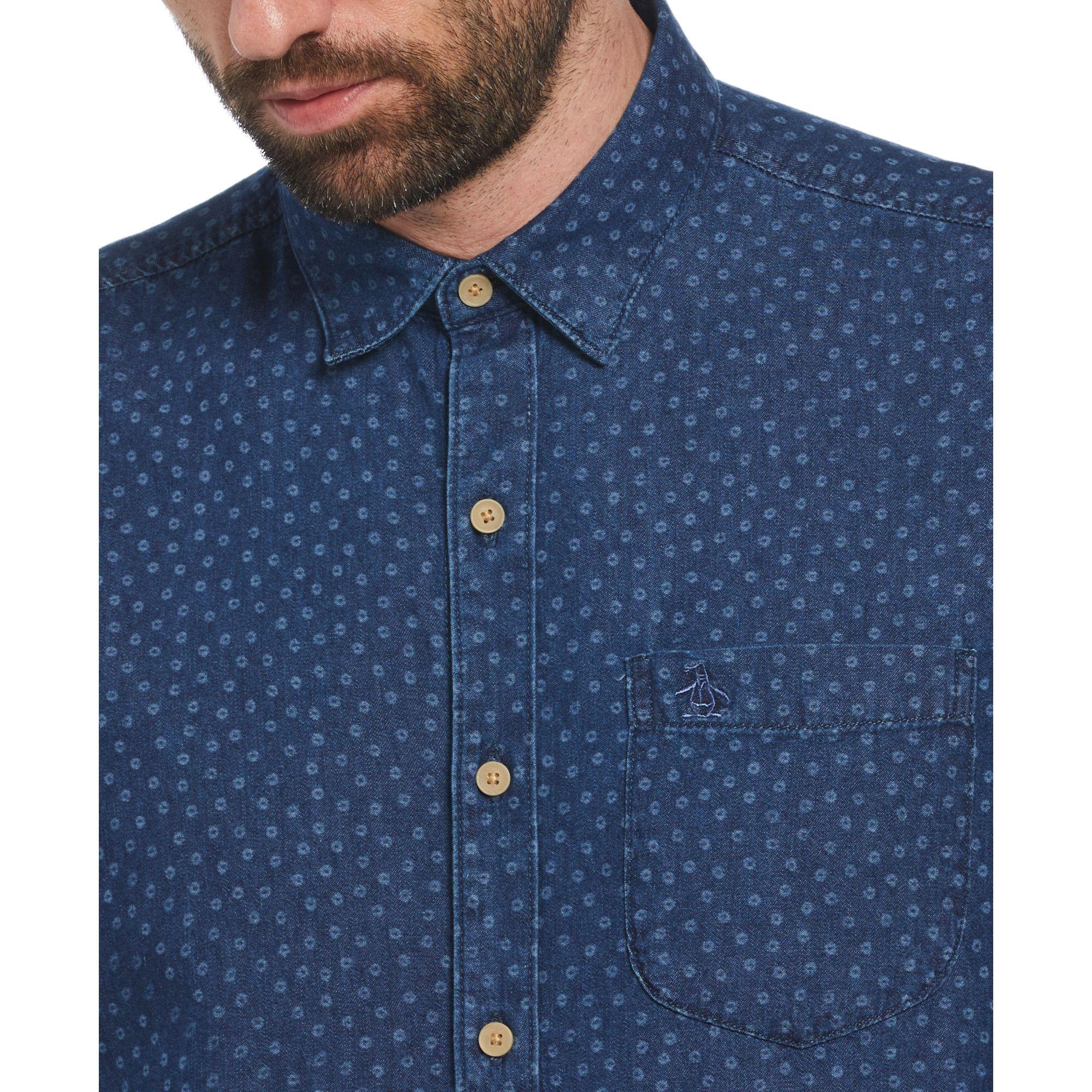 Camisa De Hombre Estampado Navy-2