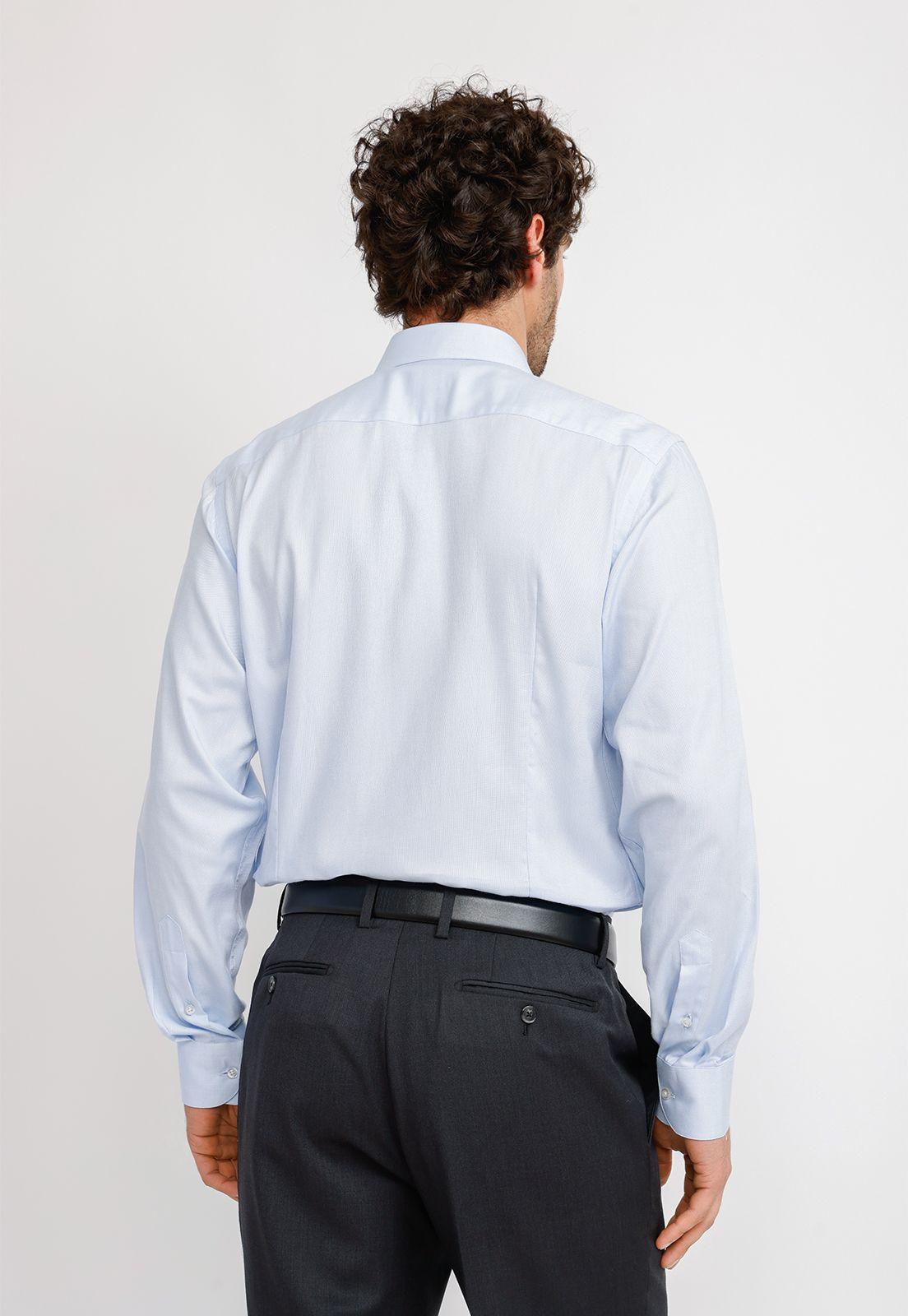 Camisa Hombre Formal Algodón Vercelli Celeste-1