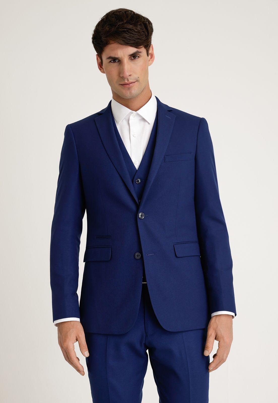 Chaqueta Hombre Traje Suit Separates Washable Azul Medio-0