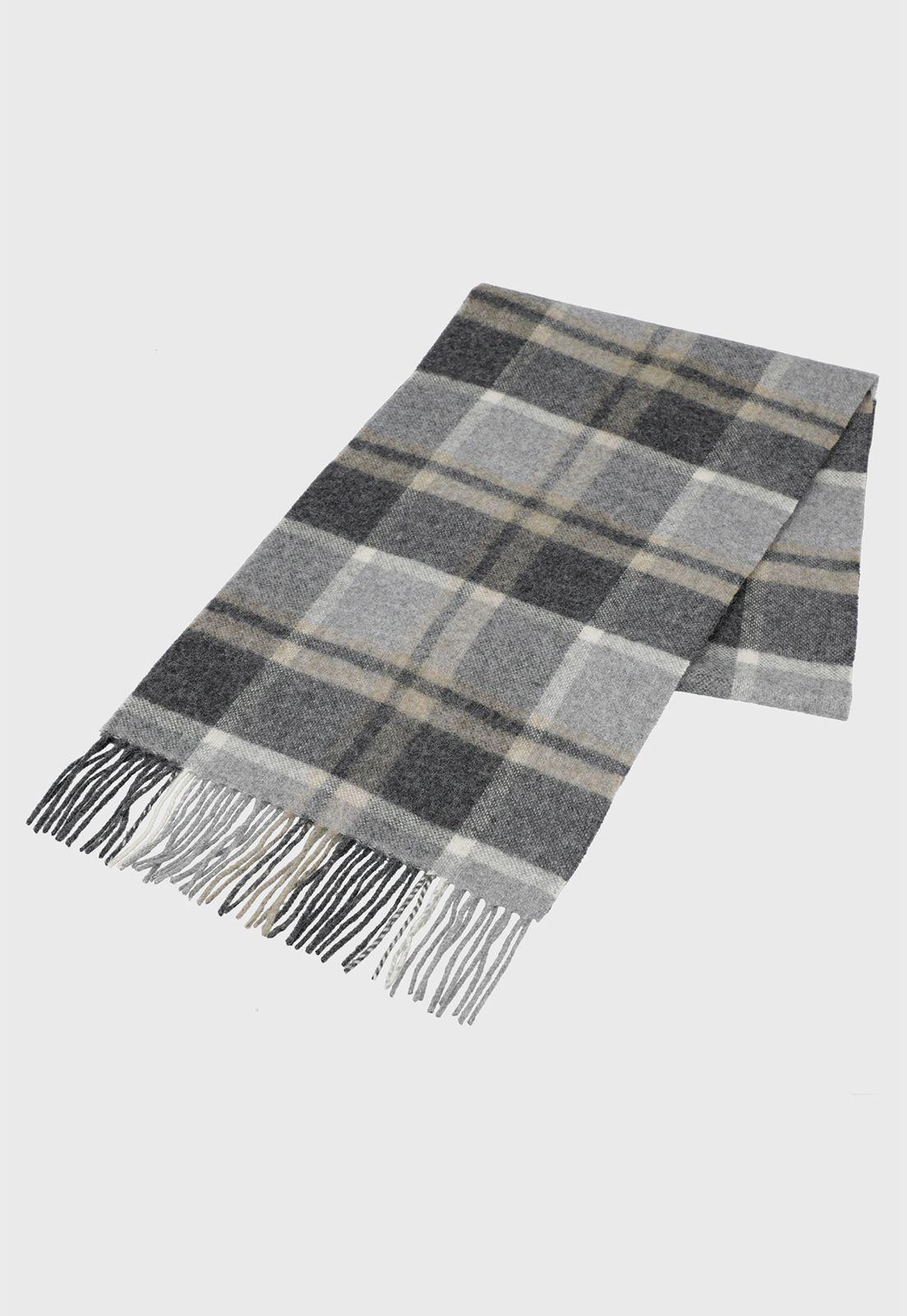 Bufanda cuadros beige-0