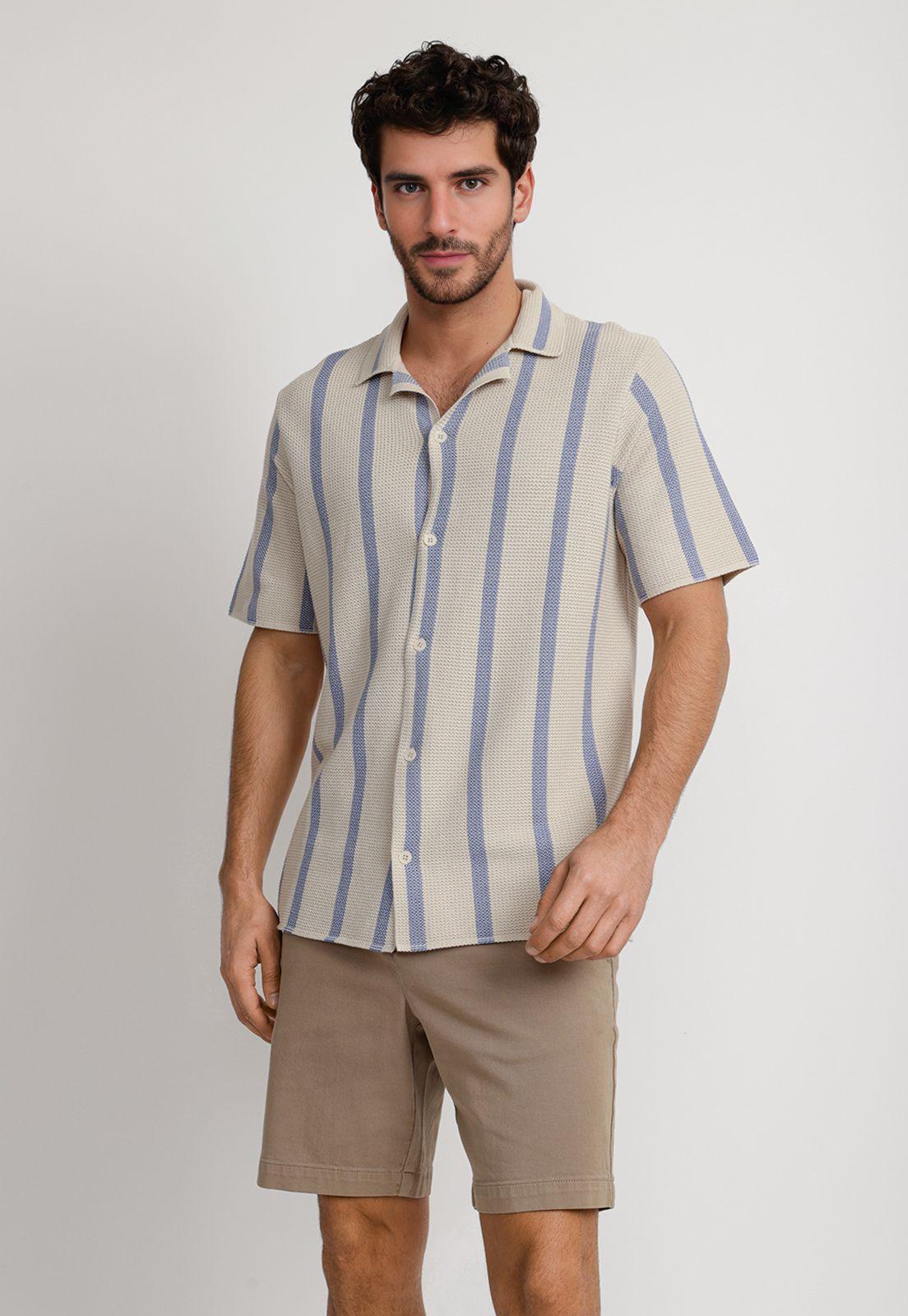Camisa Hombre Manga Corta Knit Arena-0