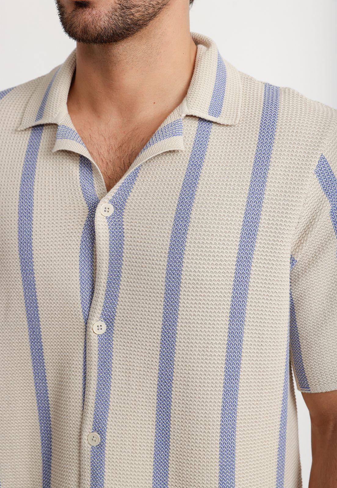 Camisa Hombre Manga Corta Knit Arena-2