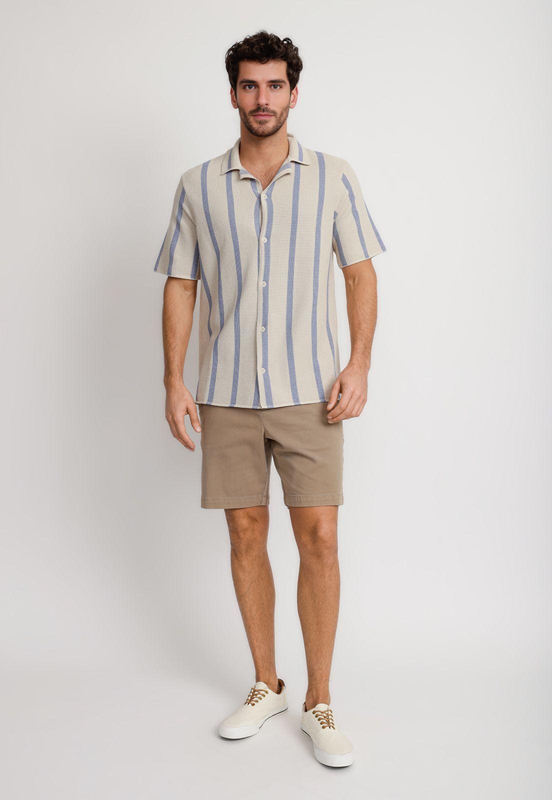 Camisa Hombre Manga Corta Knit Arena-3