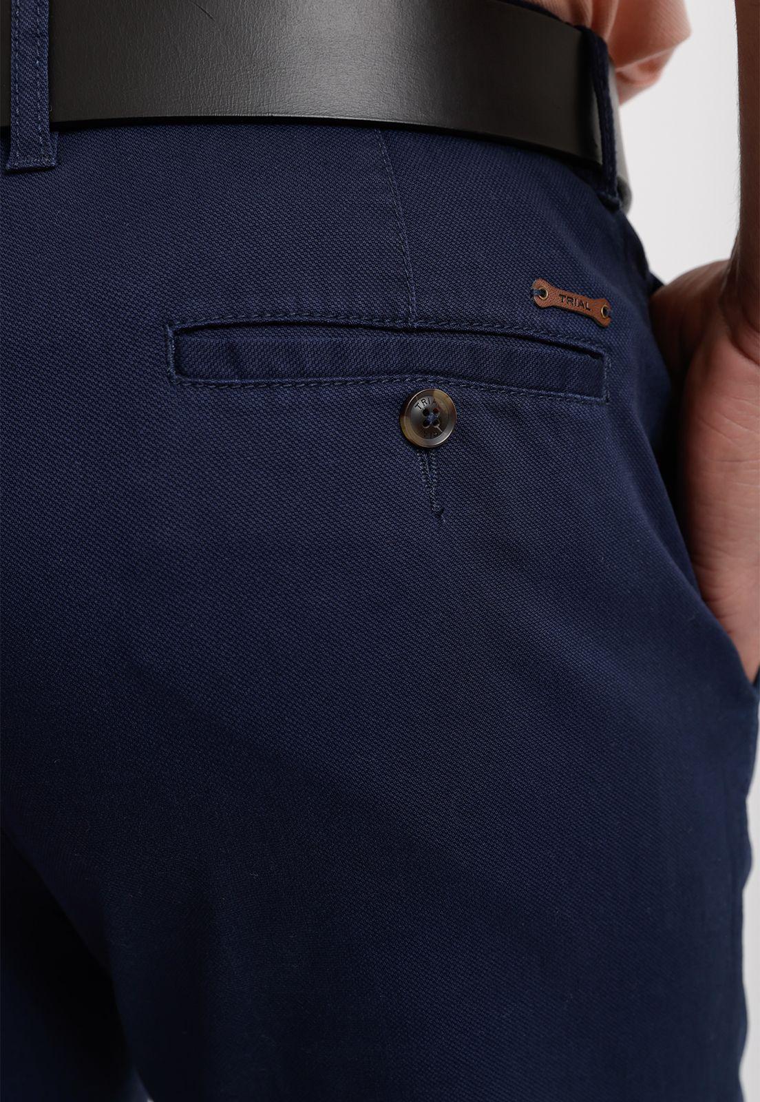 Pantalón Texturado Hombre Algodón Vulcan Azul Marino-2