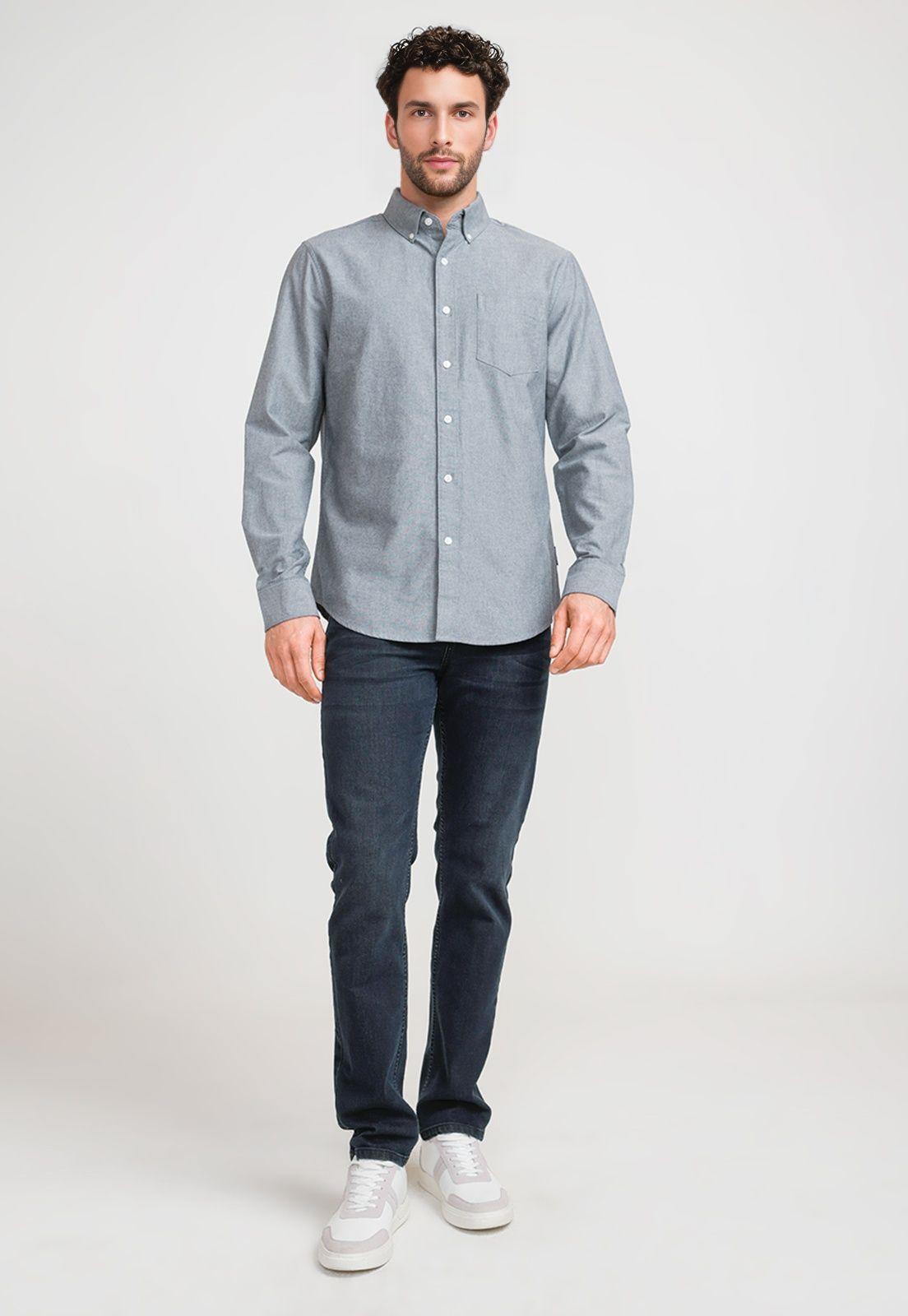 Camisa Hombre Oxford Navy-3