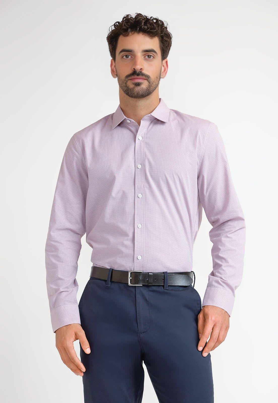 Camisa Formal Hombre Lila-0